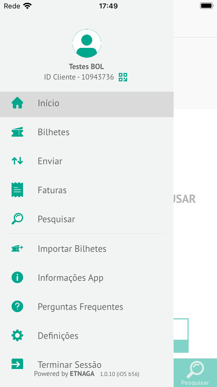 Captura de ecrã 3 da app BOL Tickets