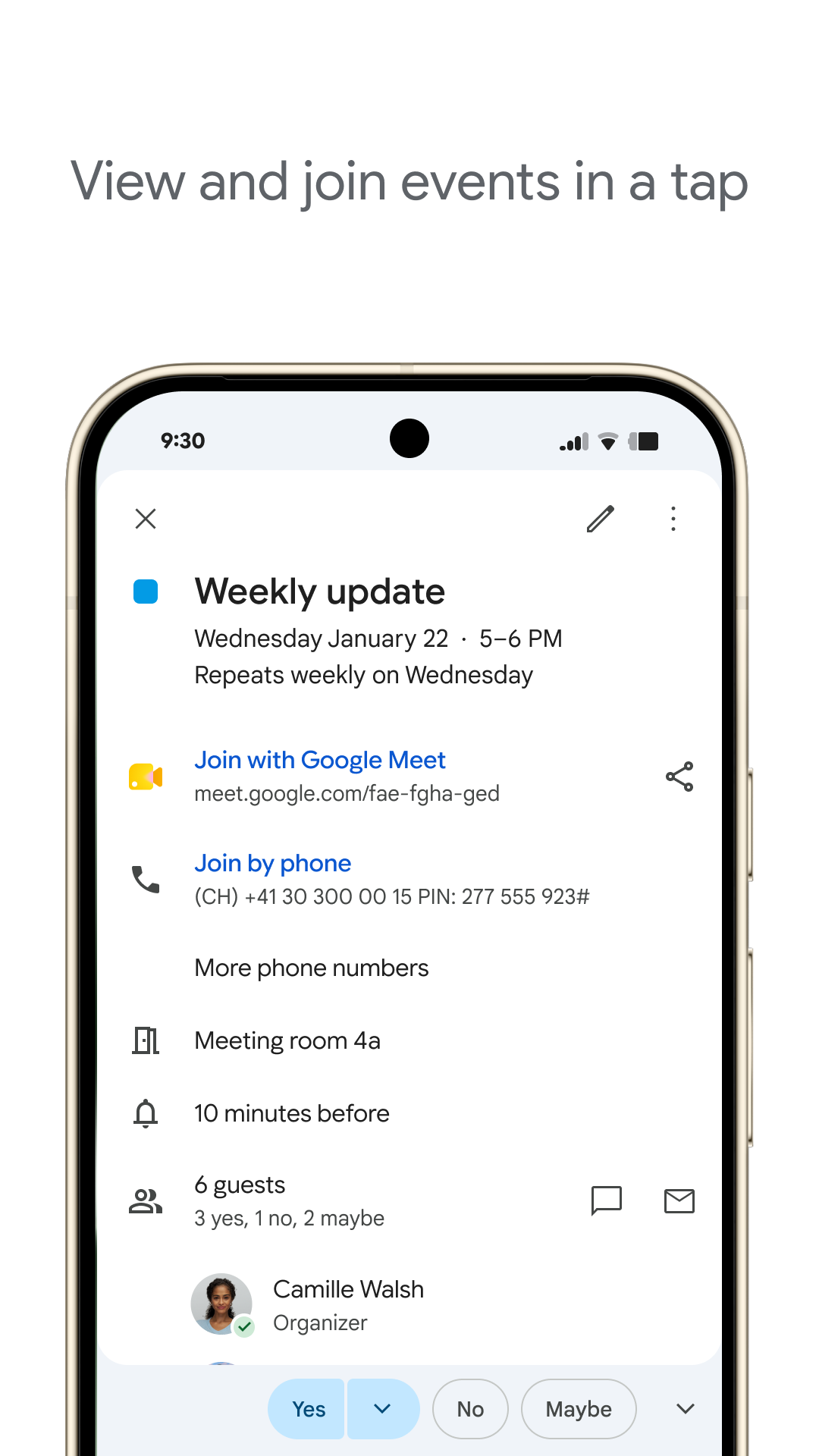Captura de ecrã 3 da app Calendário Google