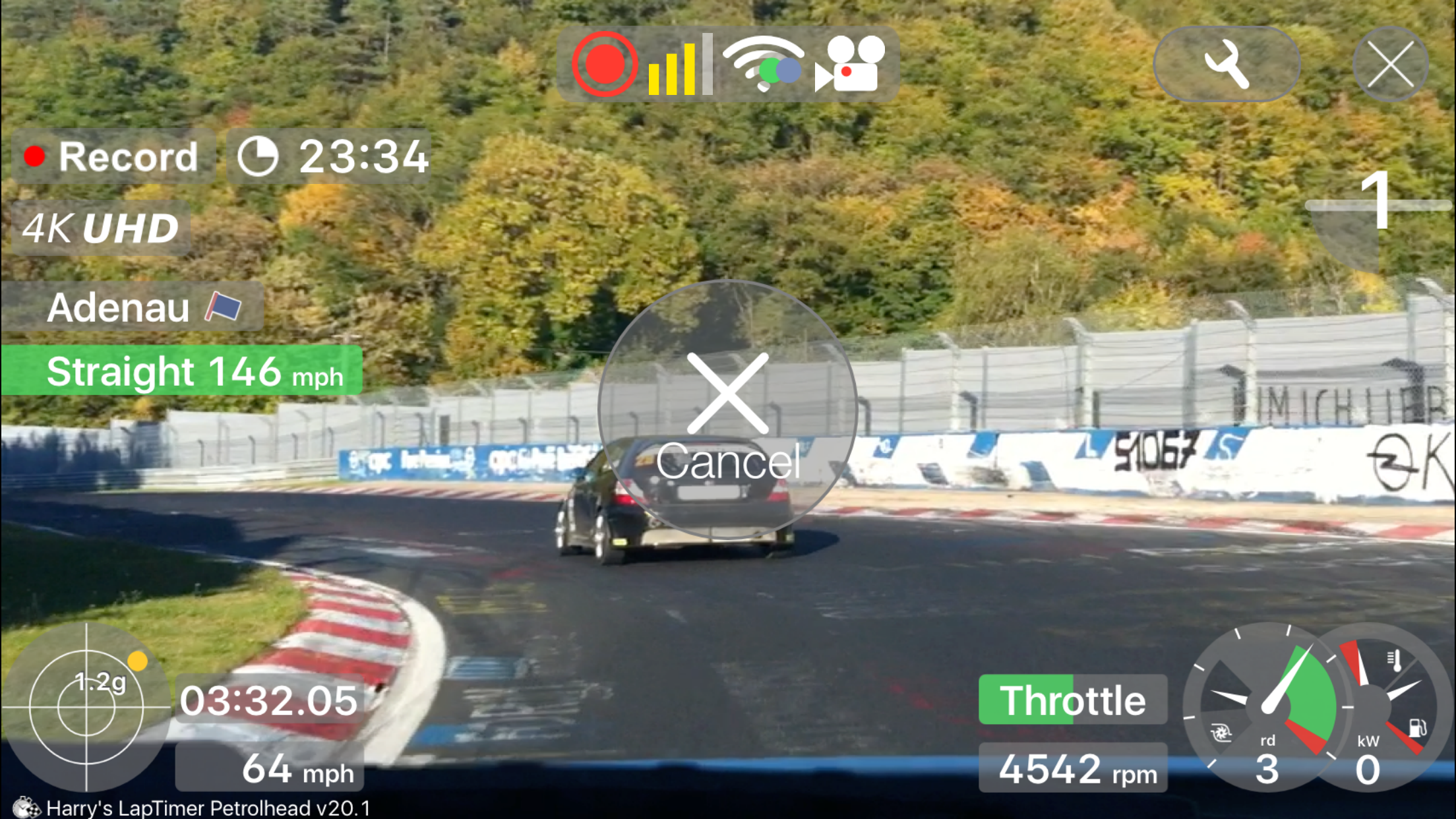 Captura de ecrã 2 da app Harry's LapTimer Petrolhead