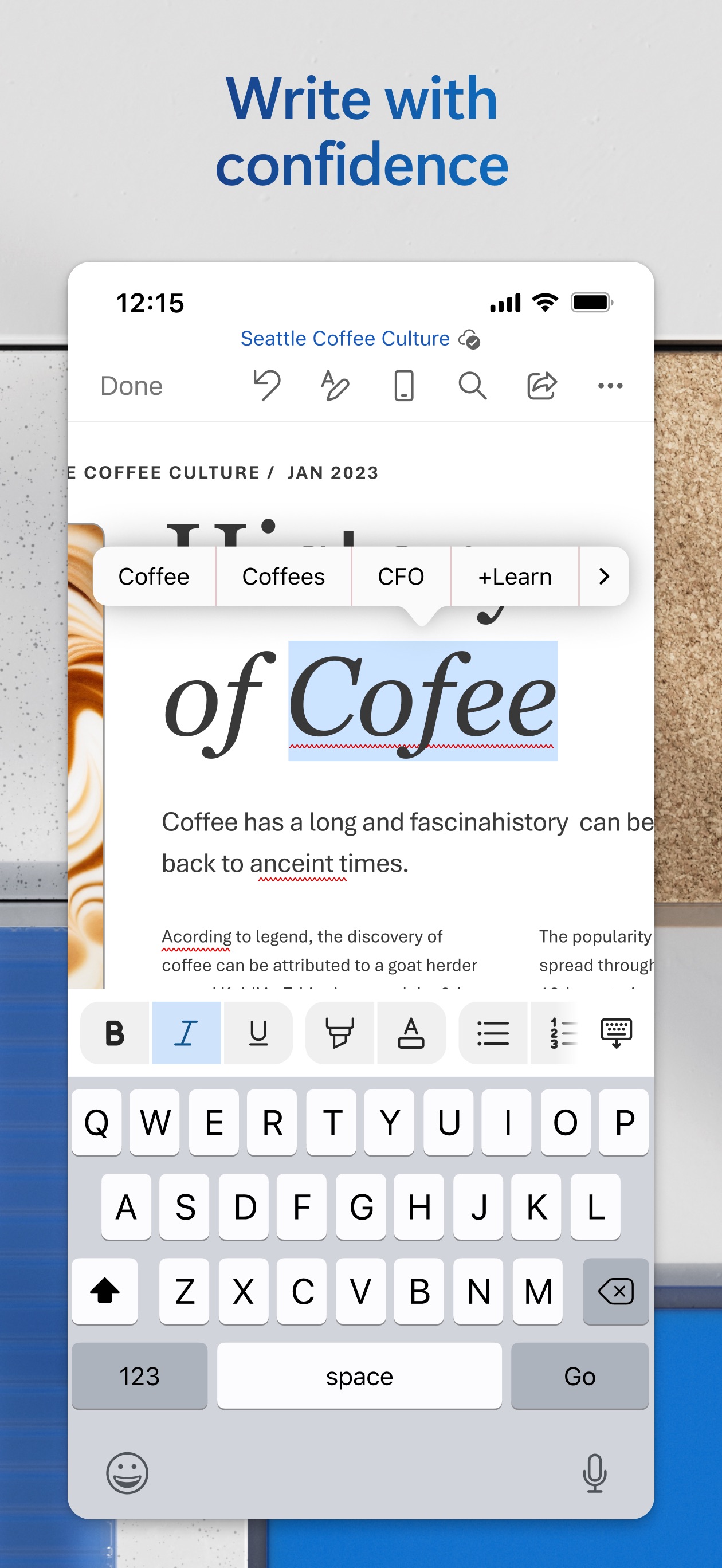 Captura de ecrã 4 da app Microsoft Word