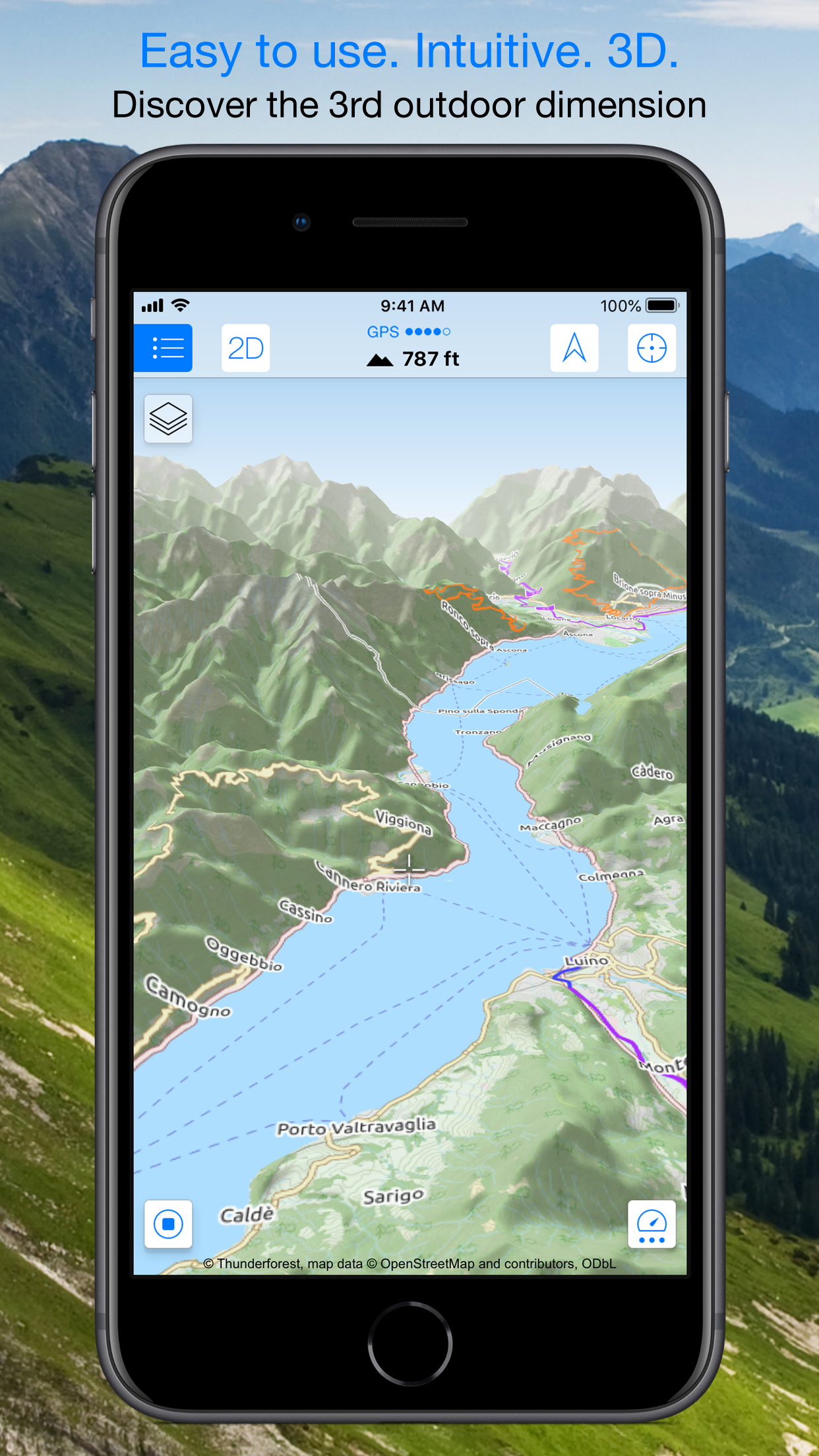 Captura de ecrã 1 da app Maps 3D PRO - Outdoor GPS