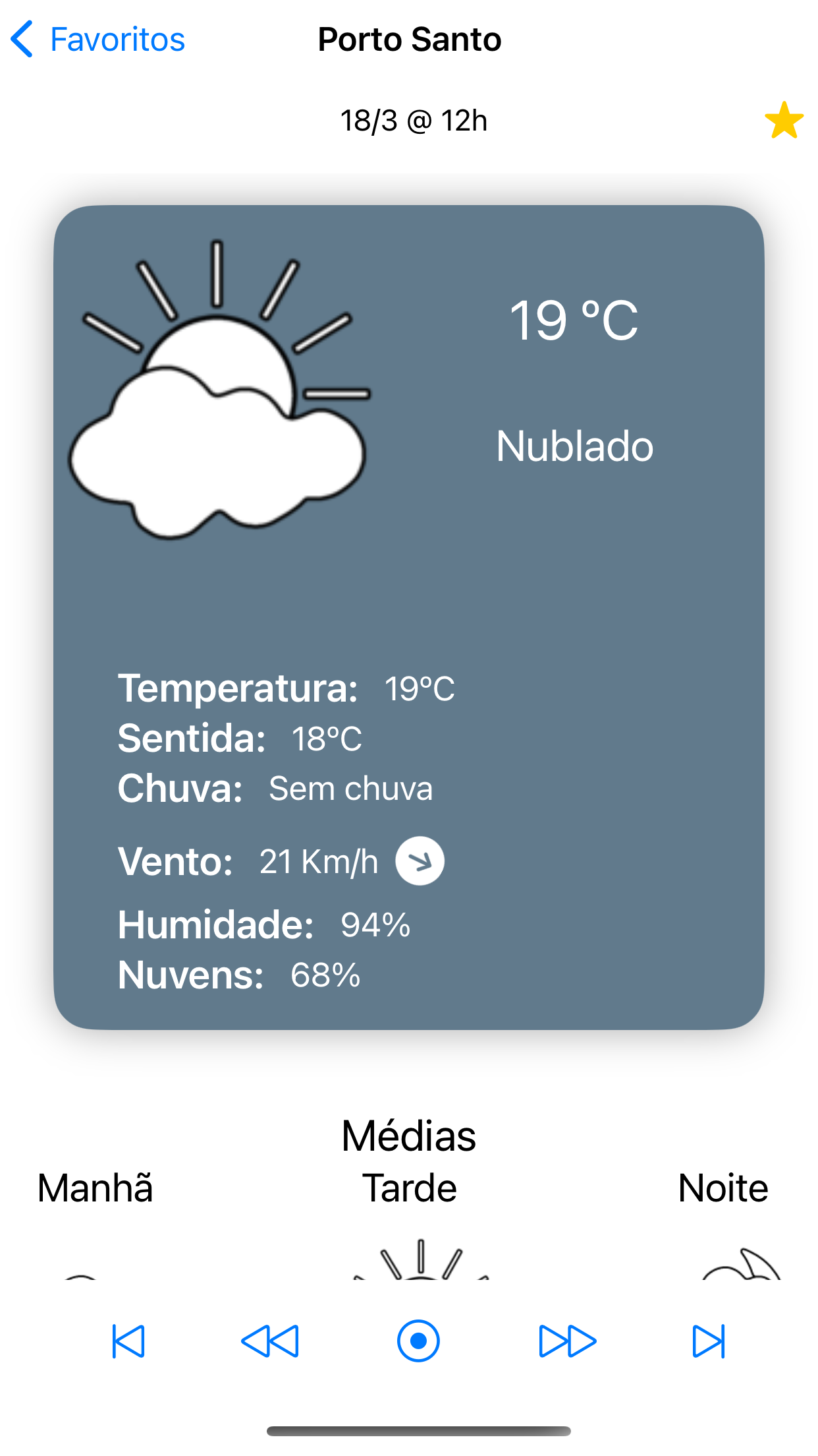 Captura de ecrã 4 da app Madeira Weather