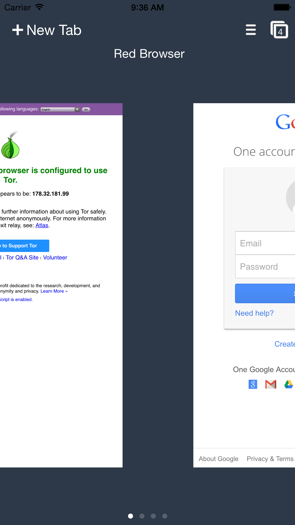 Red Onion - Darknet Browser screenshot 2