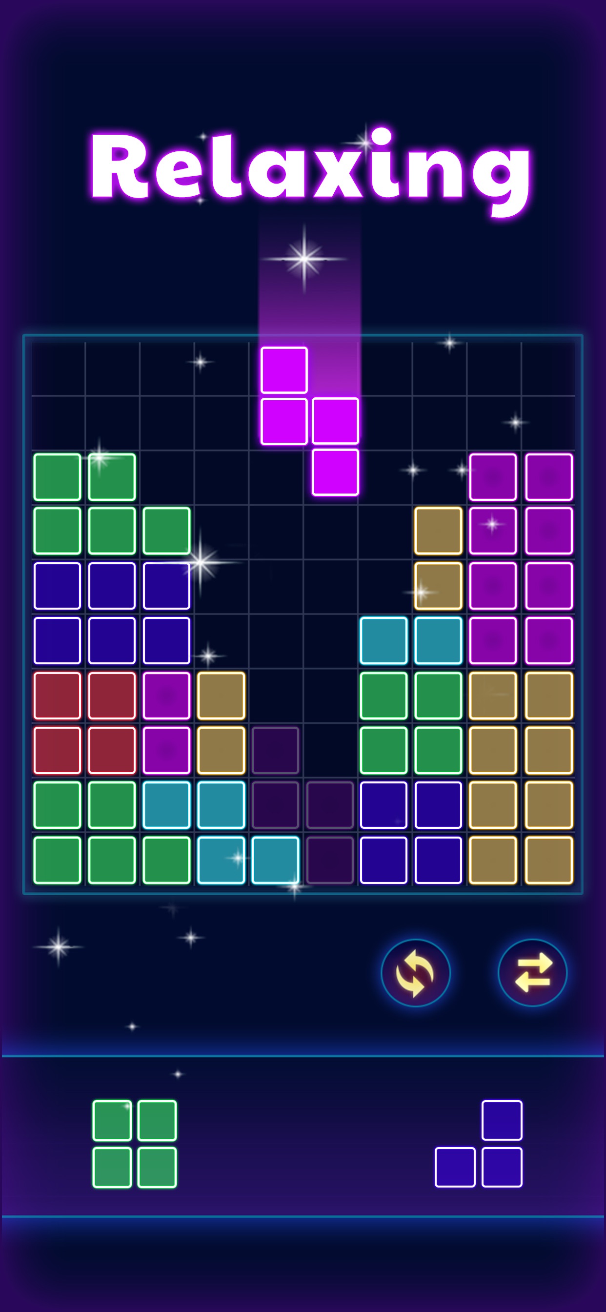 Captura de ecrã 1 da app Glow Block Puzzle