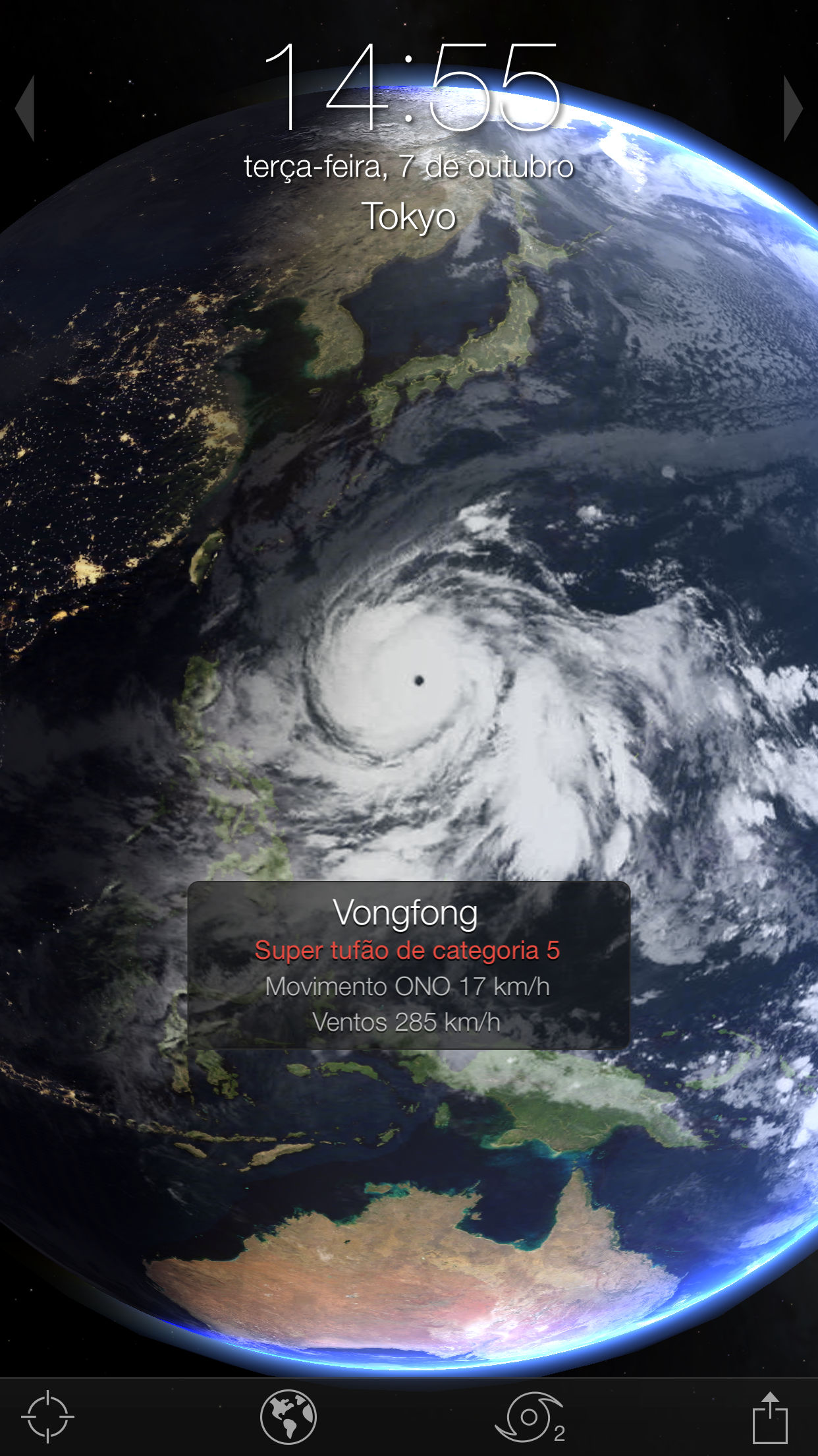 Captura de ecrã 4 da app Living Earth - Clock & Weather