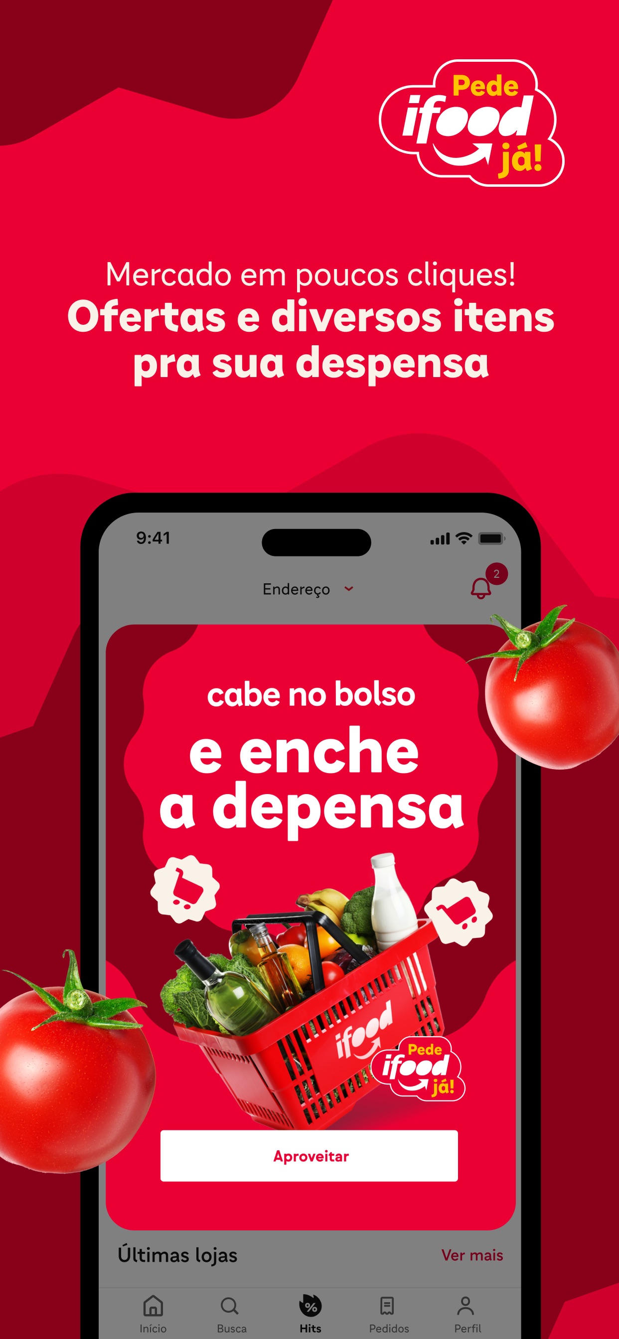 Captura de ecrã 3 da app iFood: pedir delivery em casa