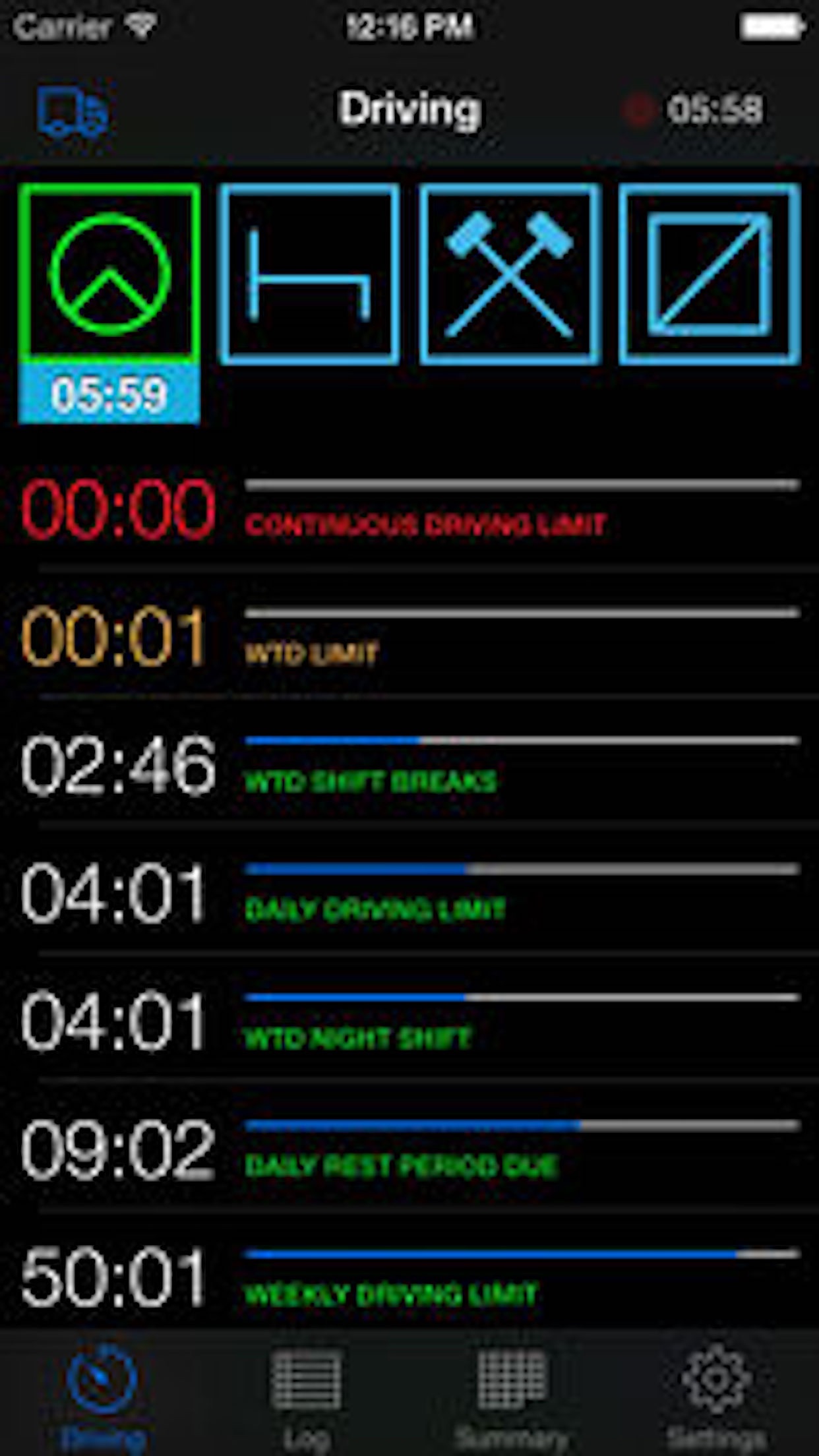 Captura de ecrã 2 da app TruckerTimer