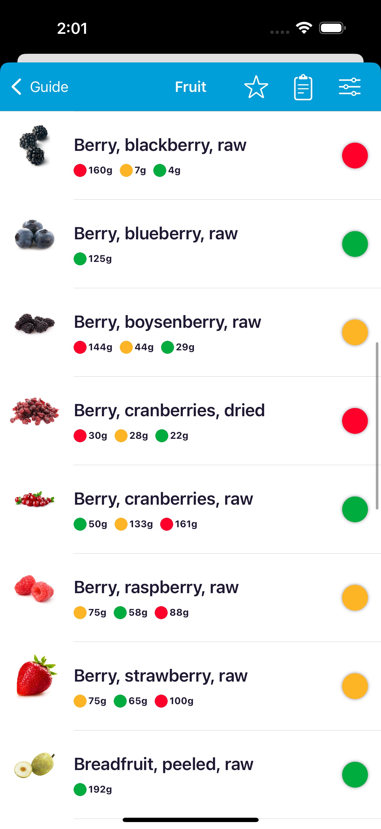 Captura de ecrã 2 da app Monash FODMAP Diet
