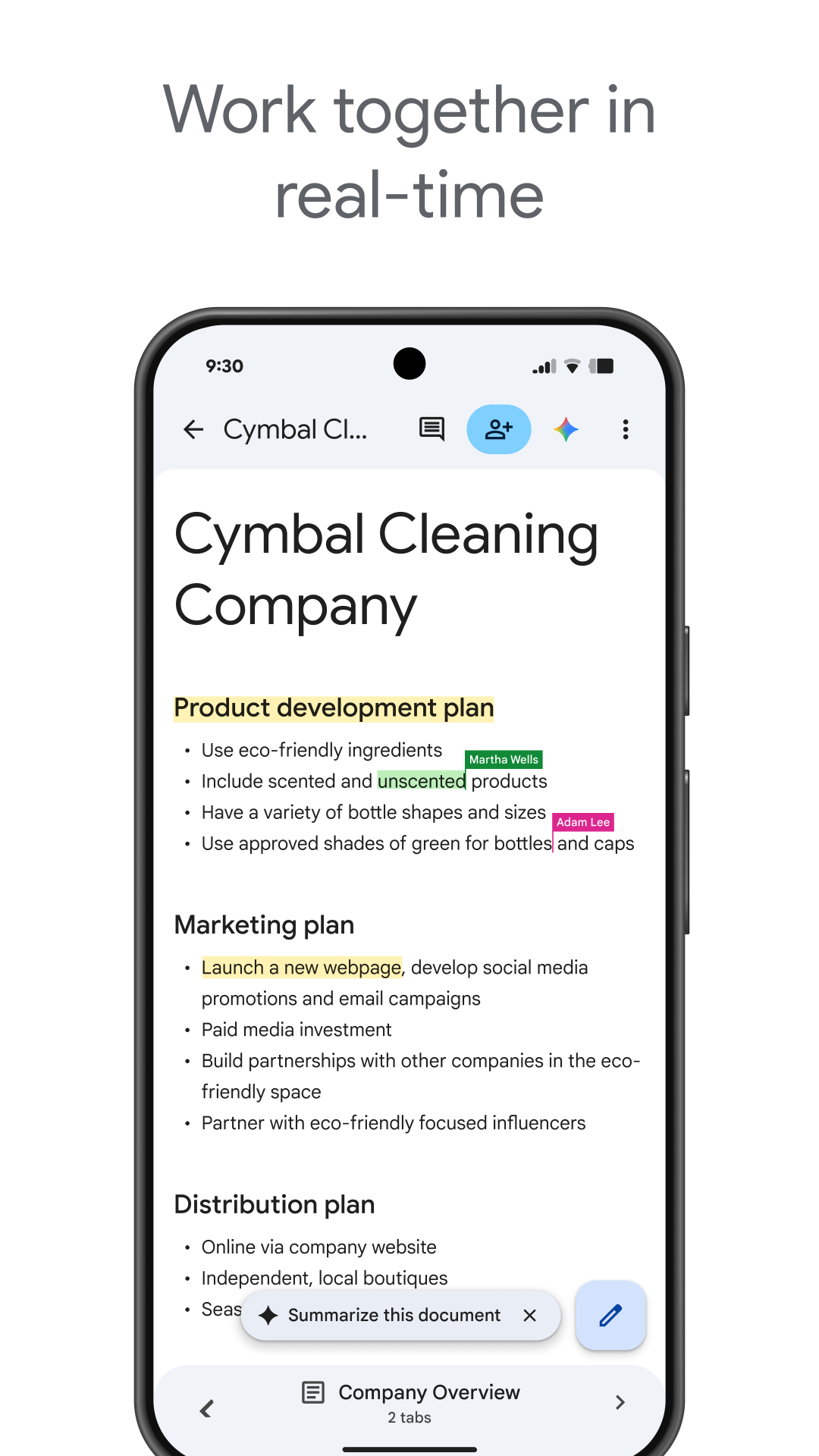 Captura de ecrã 1 da app Google Docs