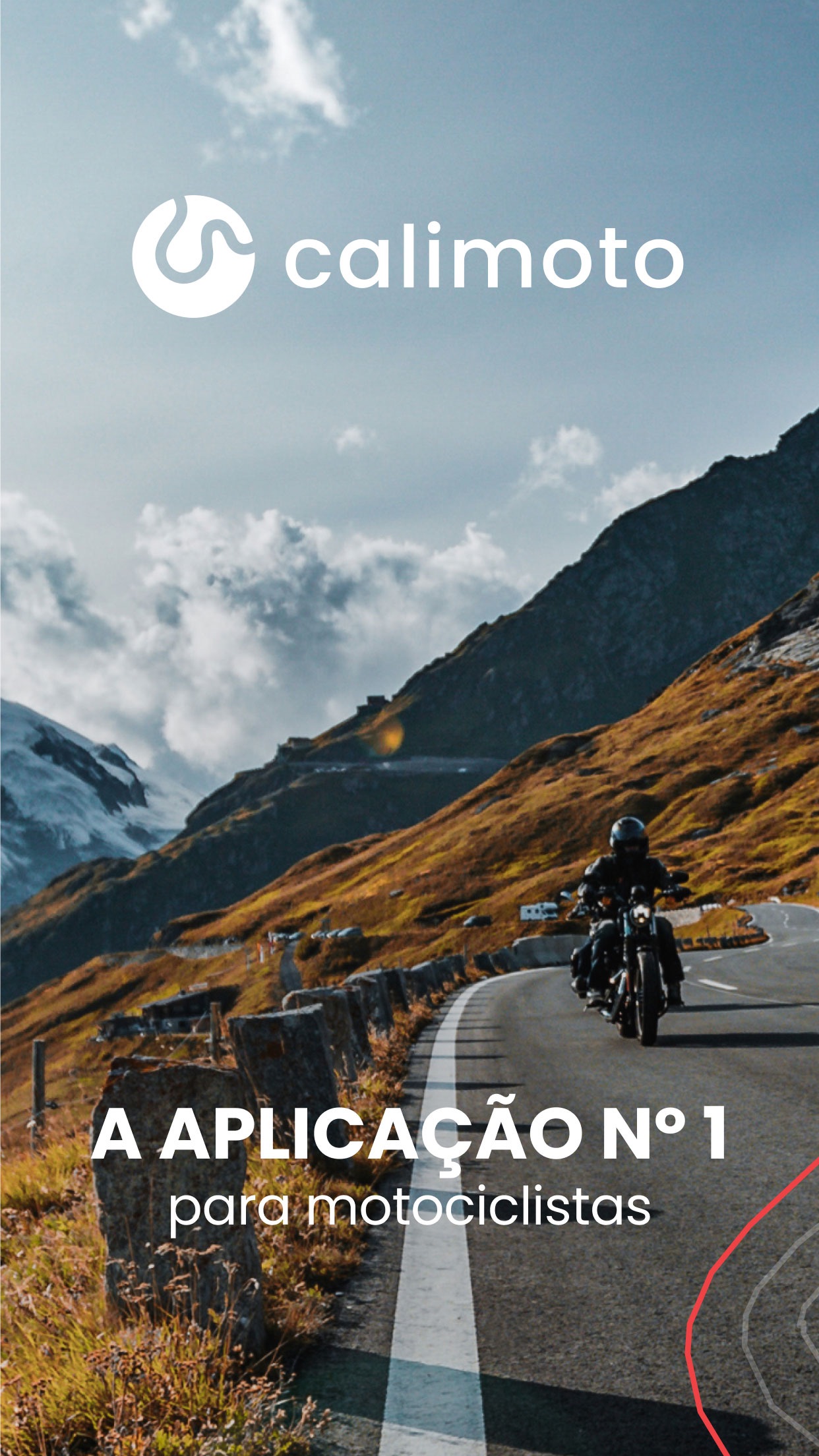 Captura de ecrã 1 da app calimoto navegação para mota