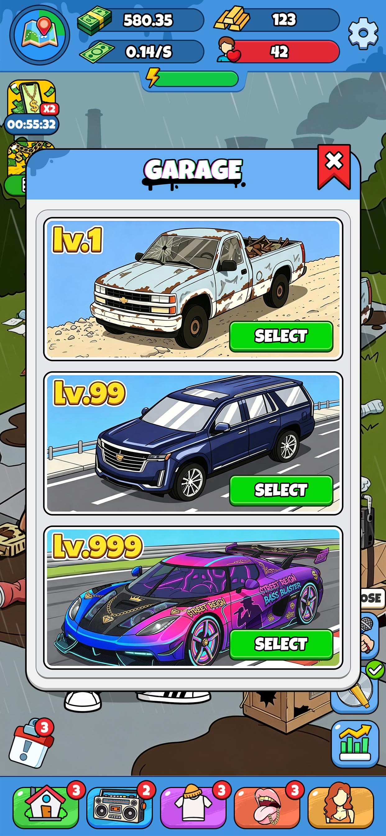 Captura de ecrã 2 da app Rap Star:Idle Clicker