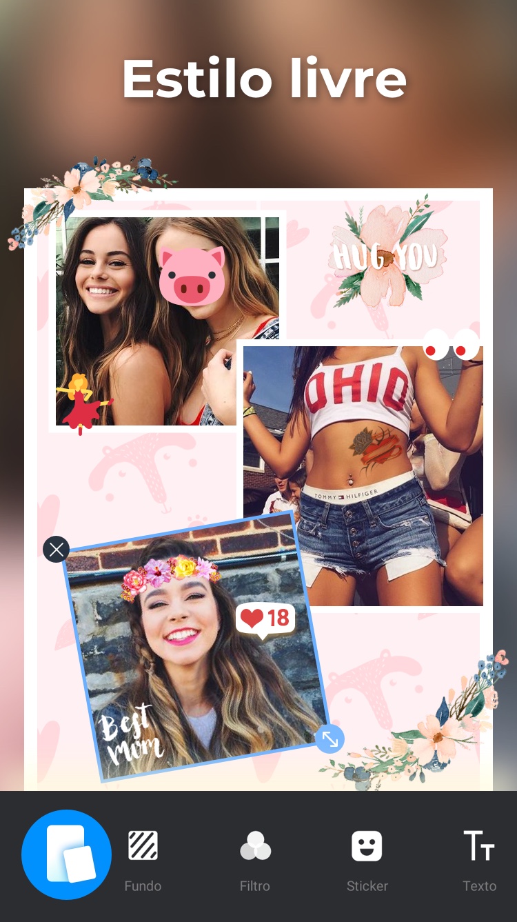 Captura de ecrã 2 da app Colagem de Fotos & Foto Editor