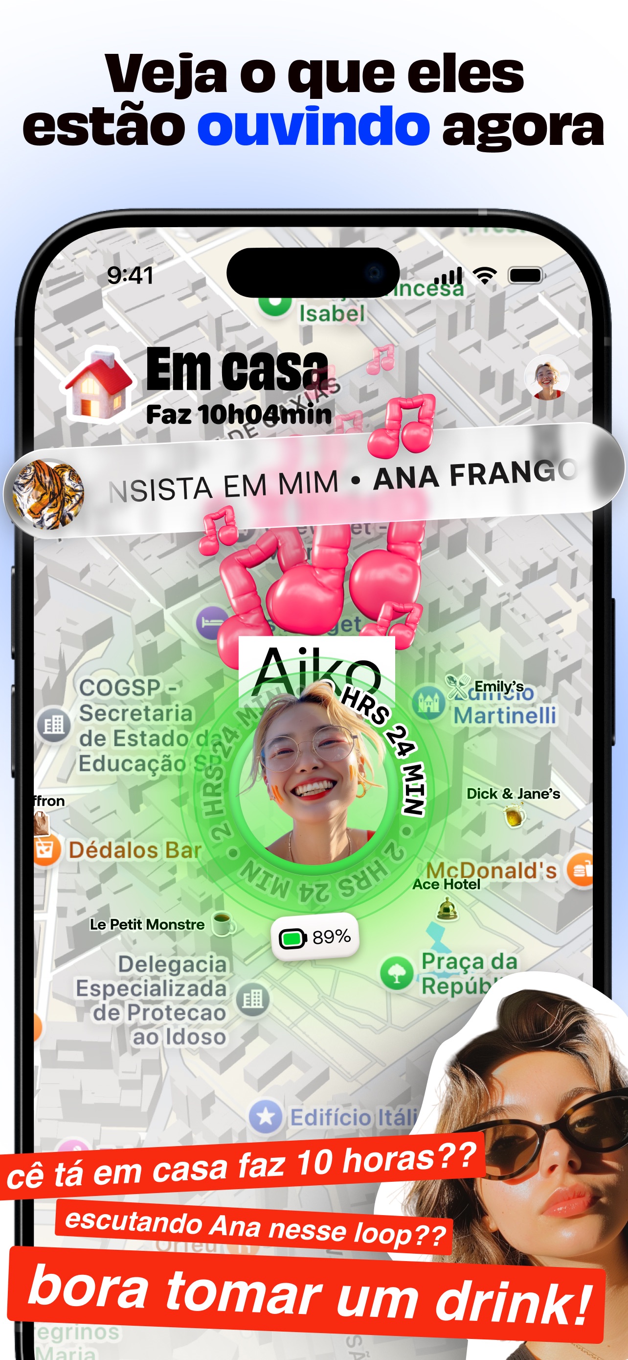 Captura de ecrã 4 da app Bump - mapa para amigos
