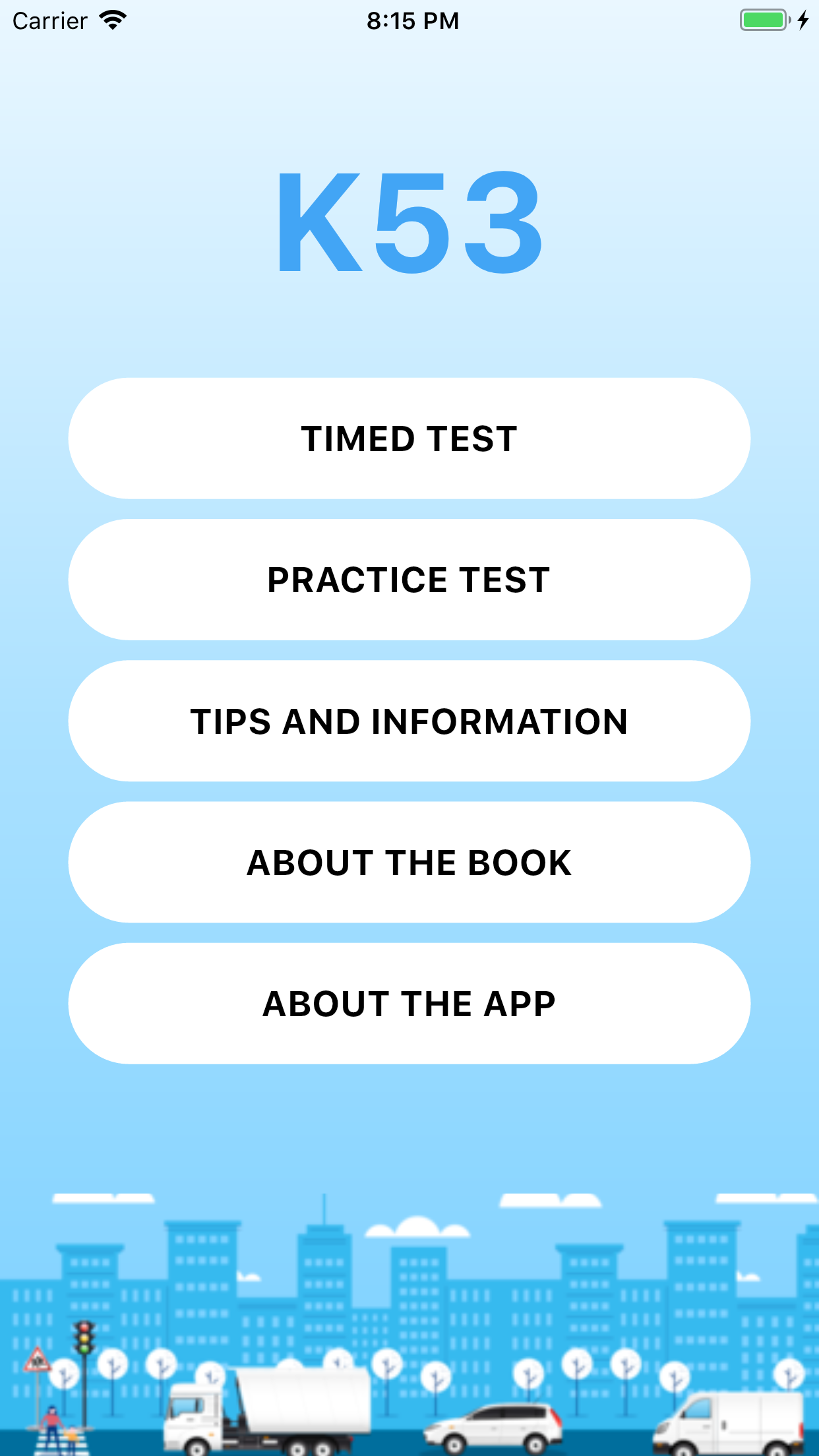 Captura de ecrã 1 da app The K53 Learner's Test App