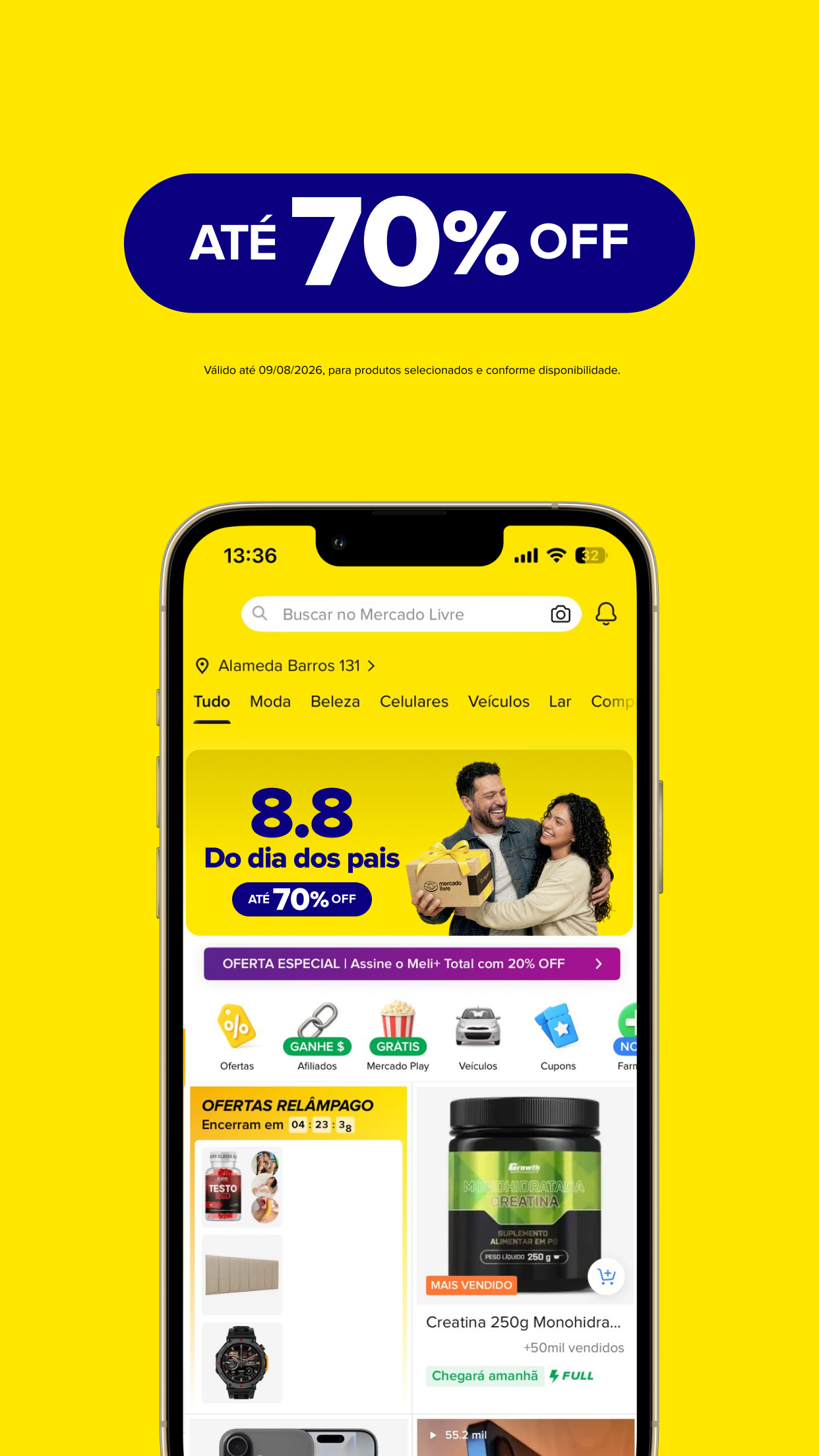 Captura de ecrã 2 da app Mercado Livre: DIA DOS PAIS