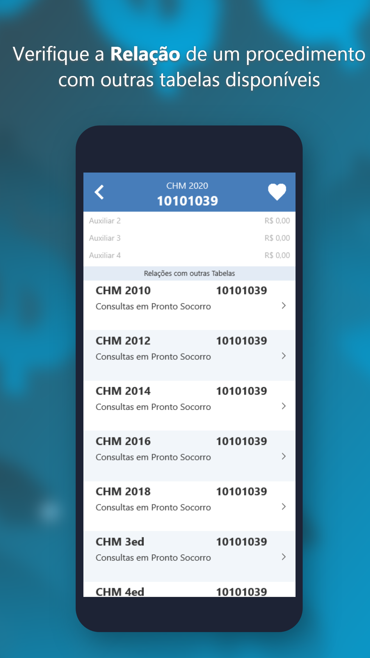 Captura de ecrã 4 da app PMED - Preço Médico TUSS CBHPM