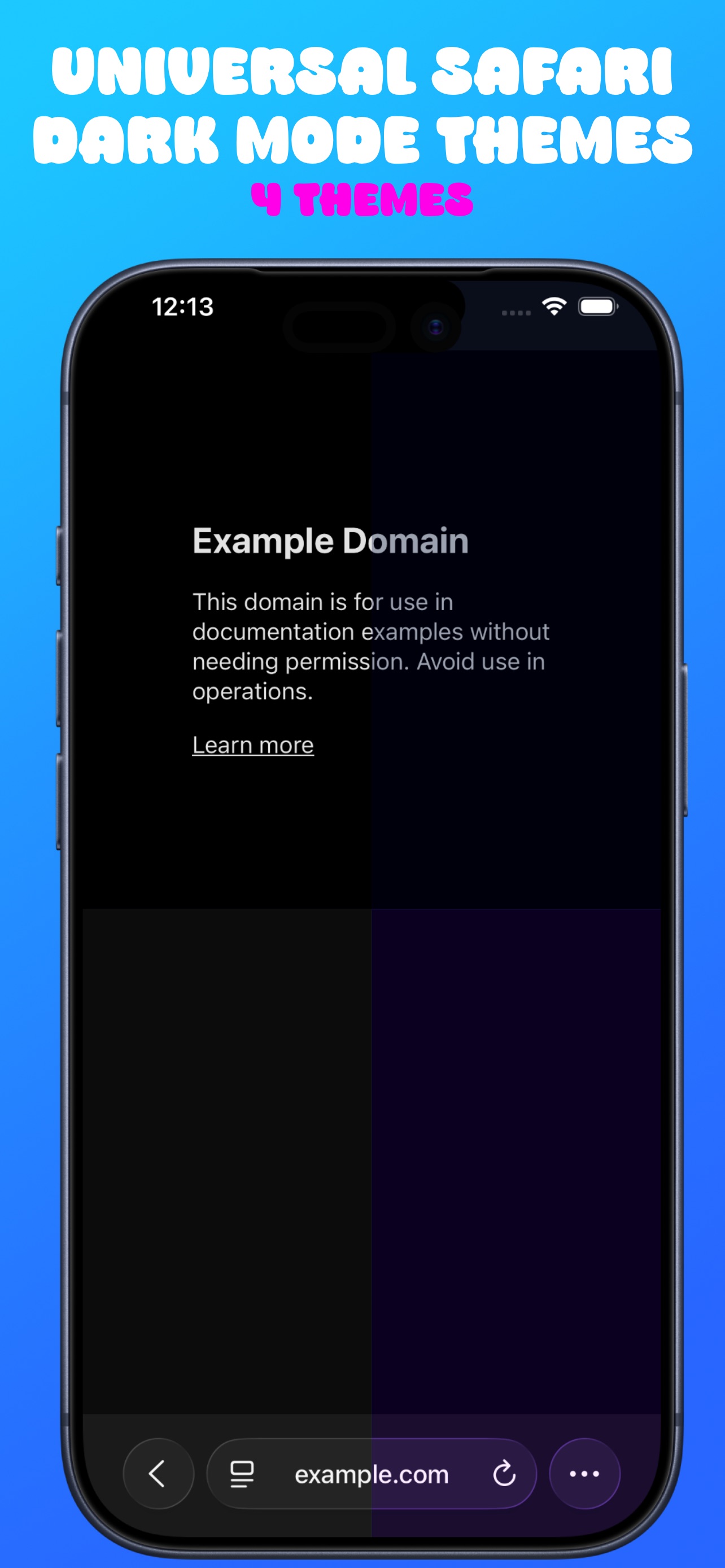 Captura de ecrã 1 da app Modo Escuro Safári
