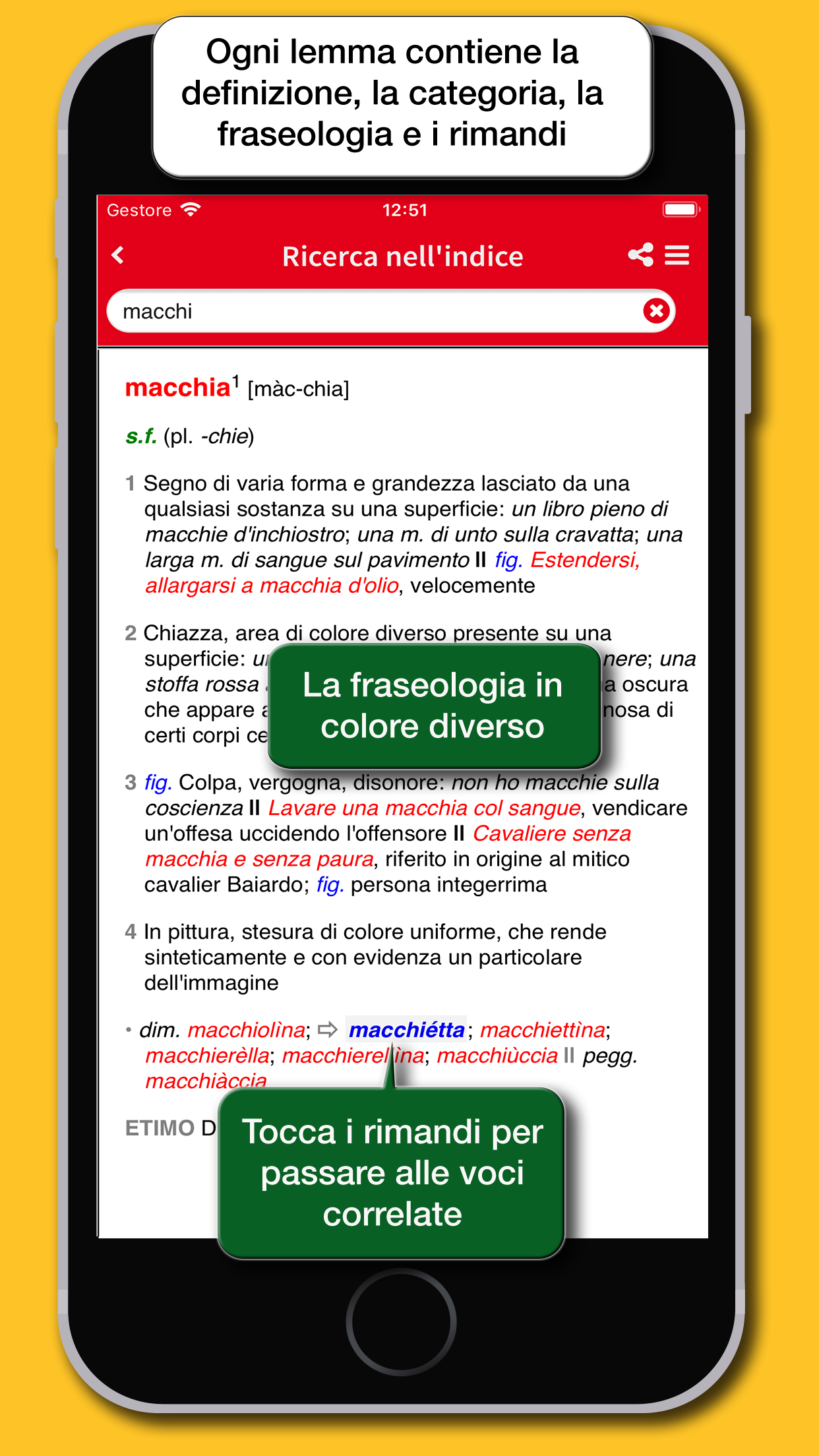 Captura de ecrã 3 da app Dizionario Italiano Gabrielli