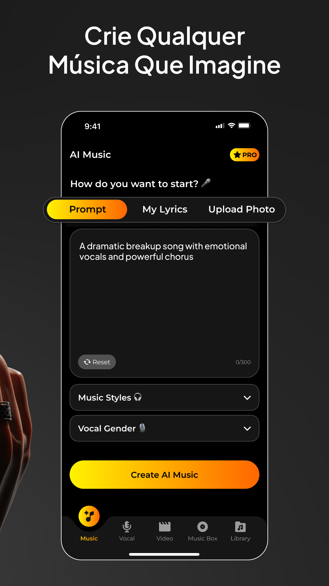 Captura de ecrã 2 da app Gerador de Músicas IA -Jukebox