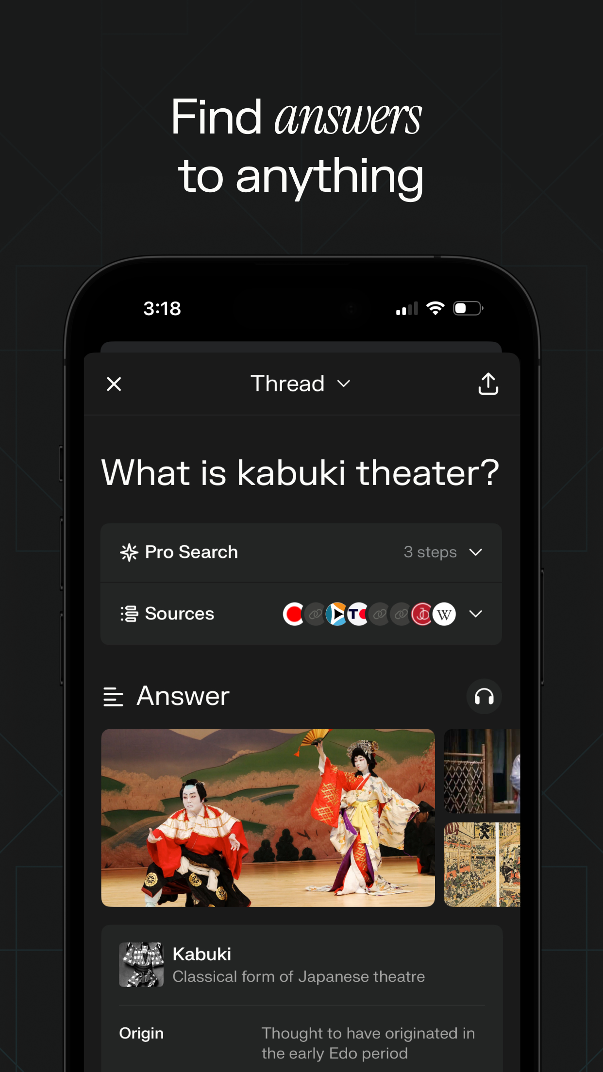Captura de ecrã 2 da app Perplexity - Basta Perguntar