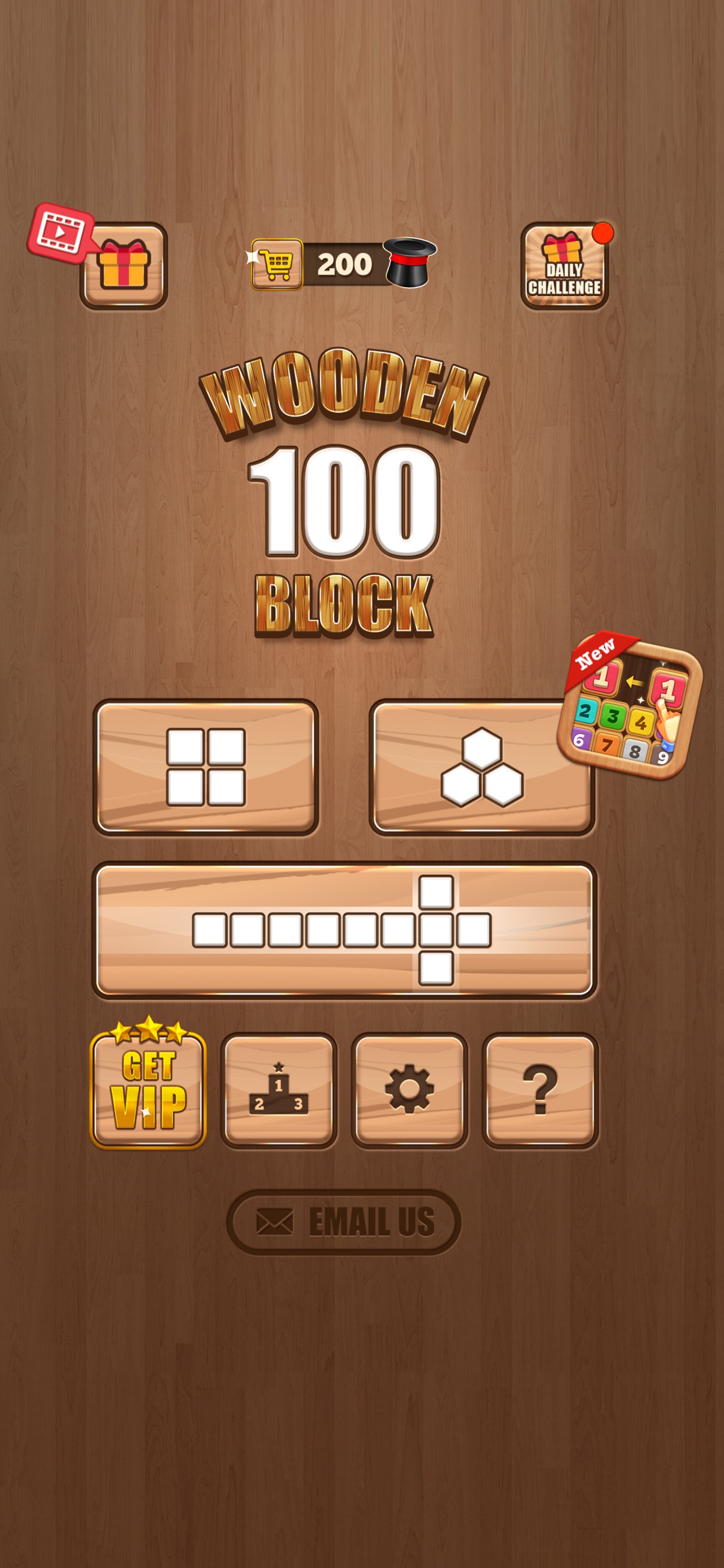 Captura de ecrã 1 da app Wooden 100 Block Puzzle Game