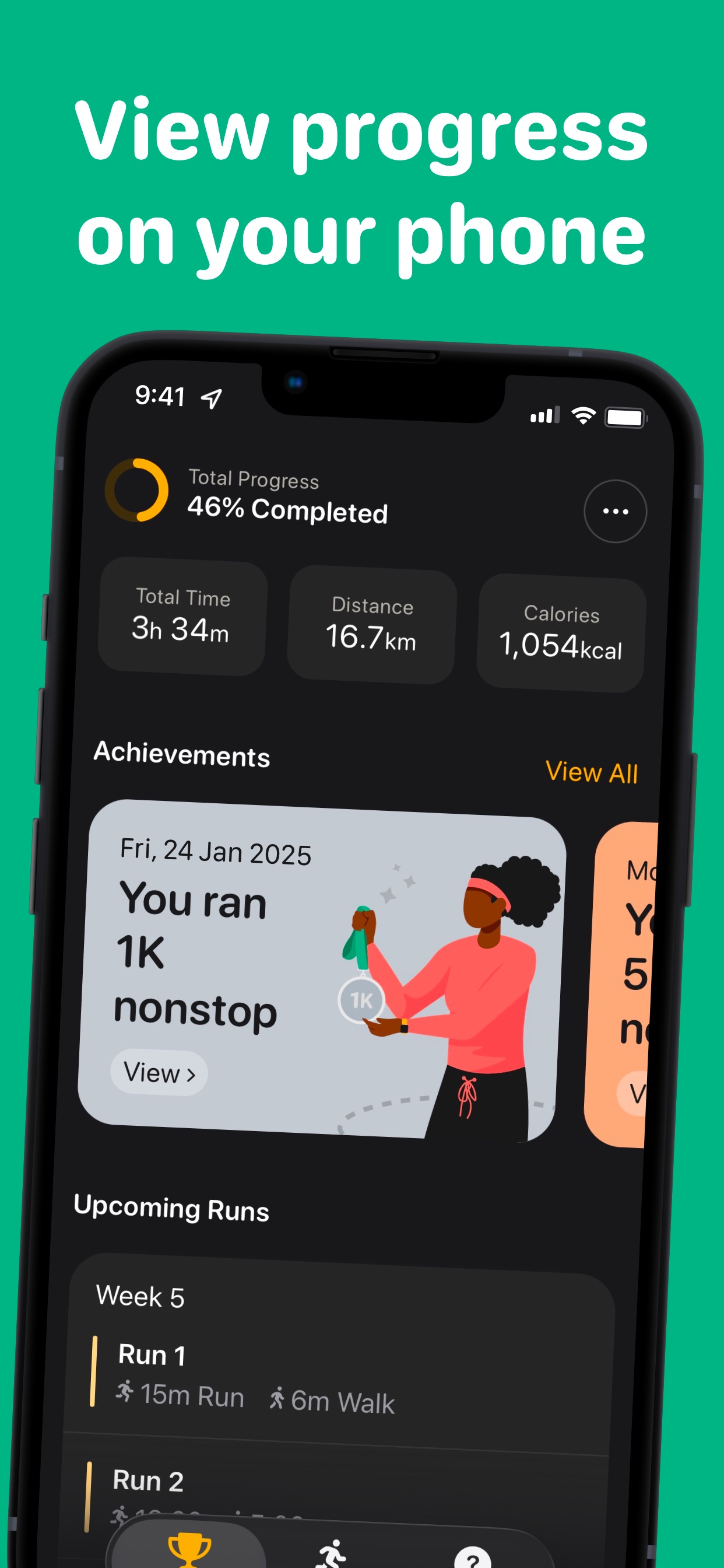 Captura de ecrã 3 da app Watch to 5K－C25K running plan