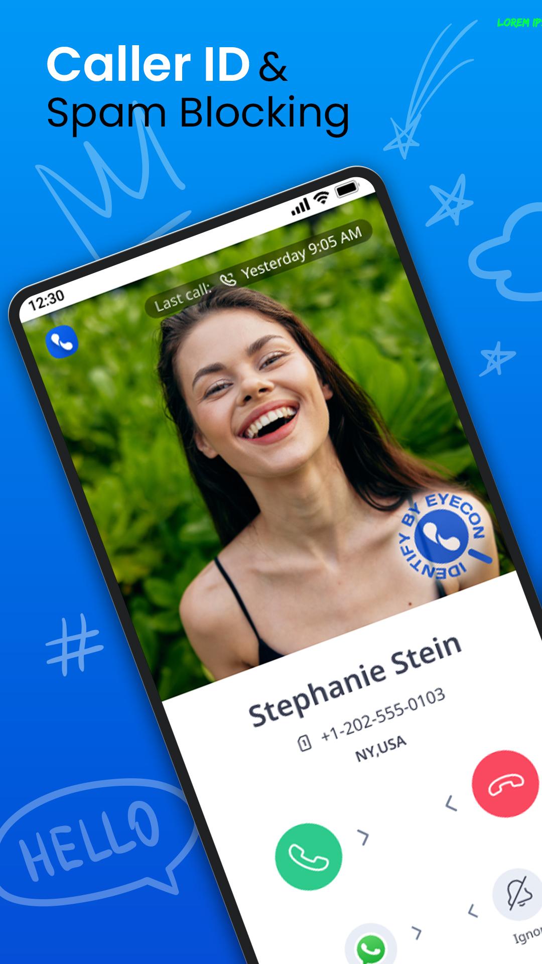 Captura de ecrã 1 da app Eyecon: Bloqueio e chamadas