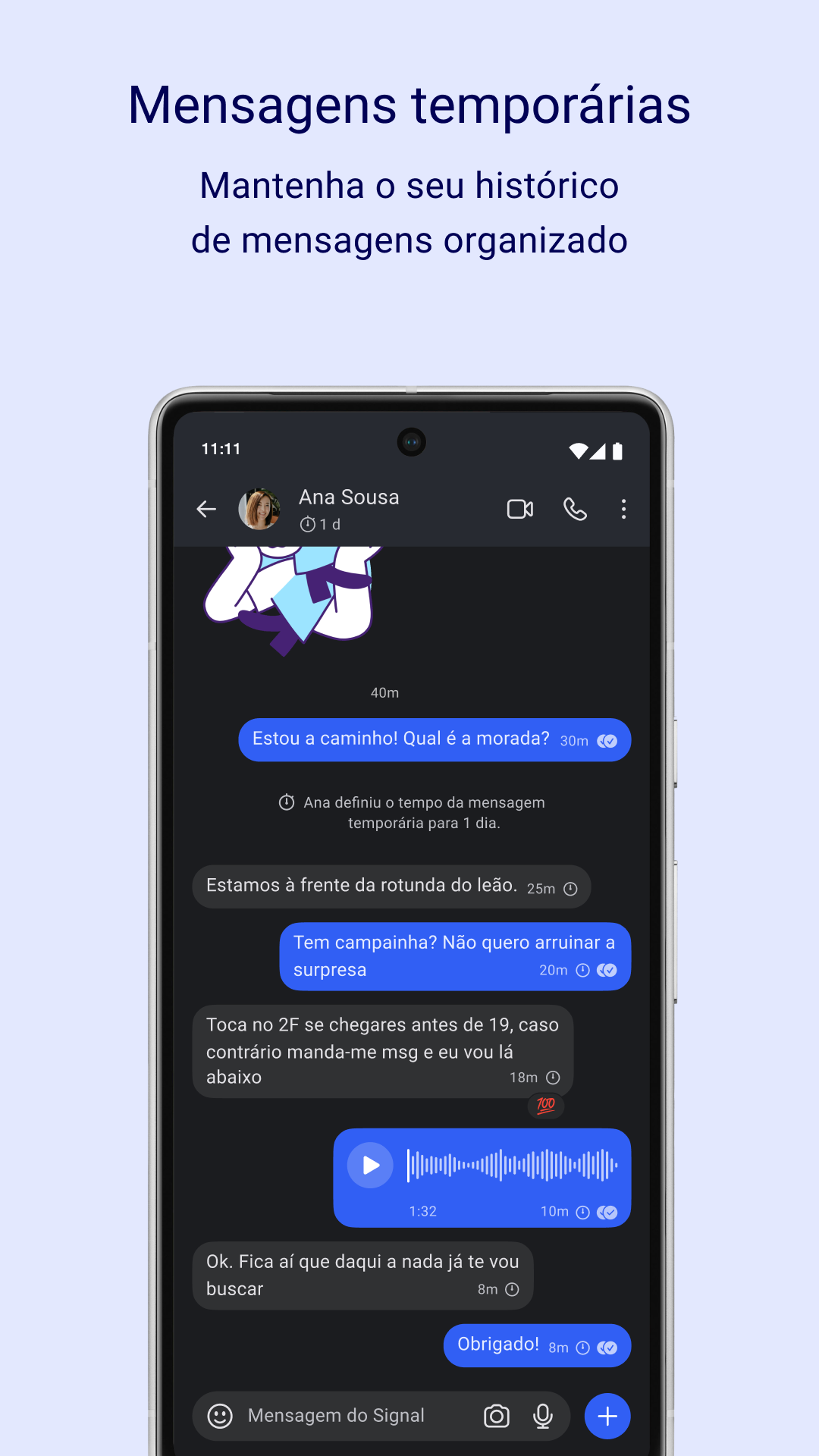 Captura de ecrã 2 da app Signal - Mensagens Privadas
