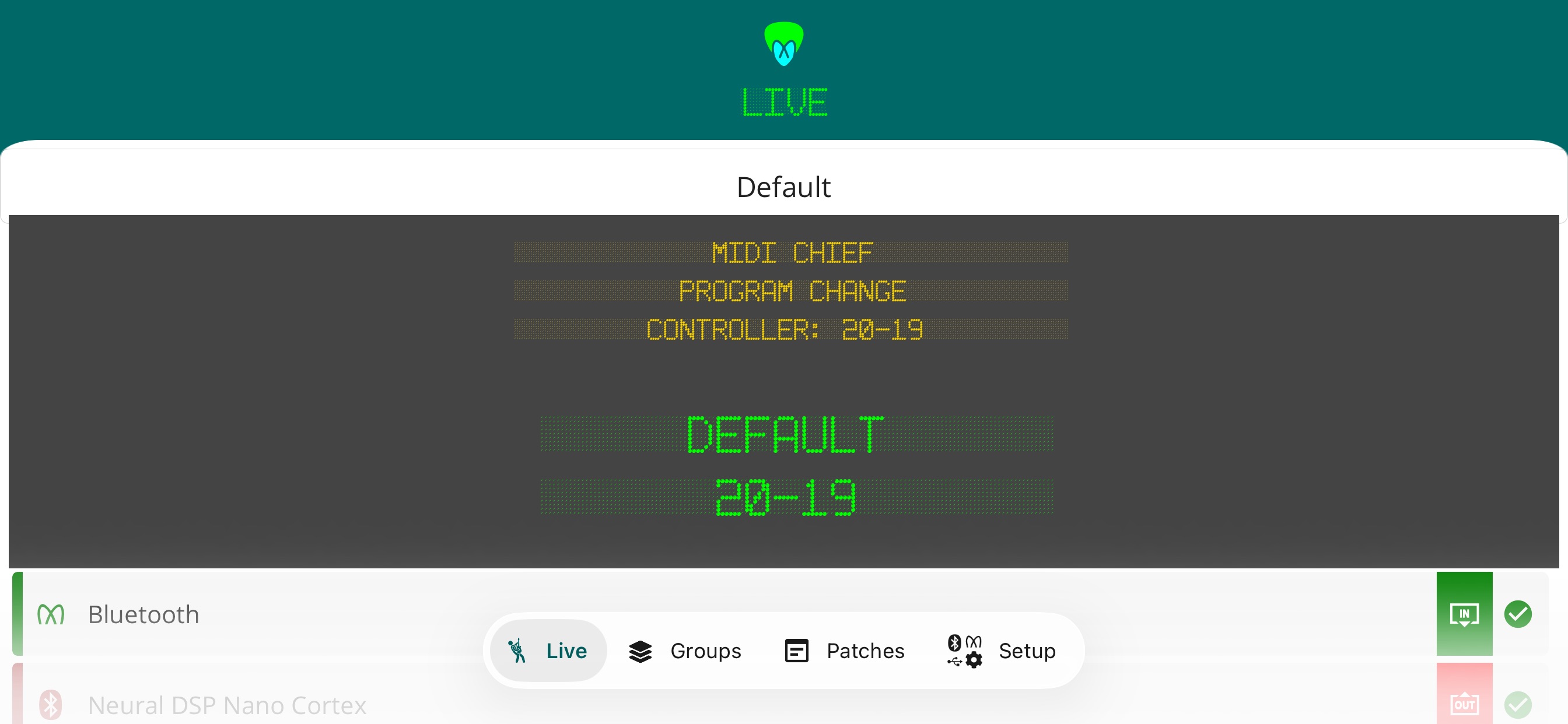Captura de ecrã 2 da app Midi Chief
