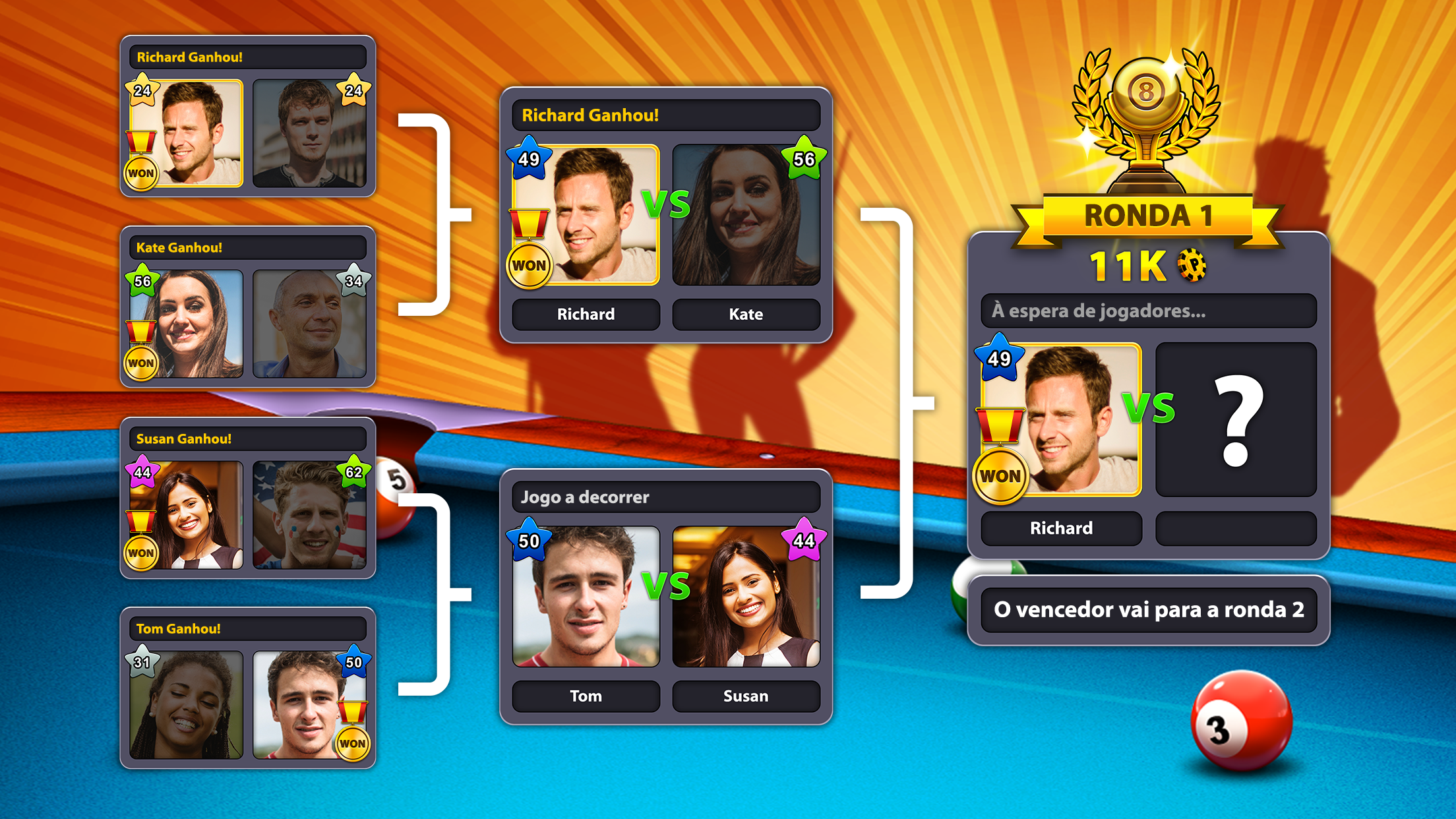 Captura de ecrã 3 da app 8 Ball Pool™