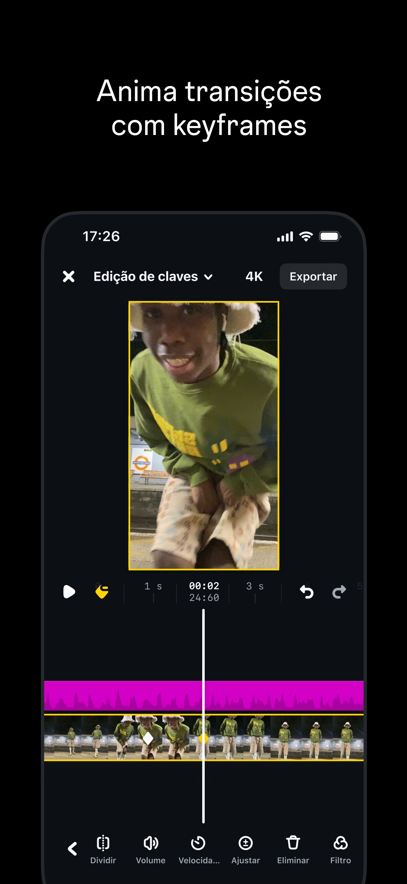 Captura de ecrã 2 da app Edits: Editor de Vídeo