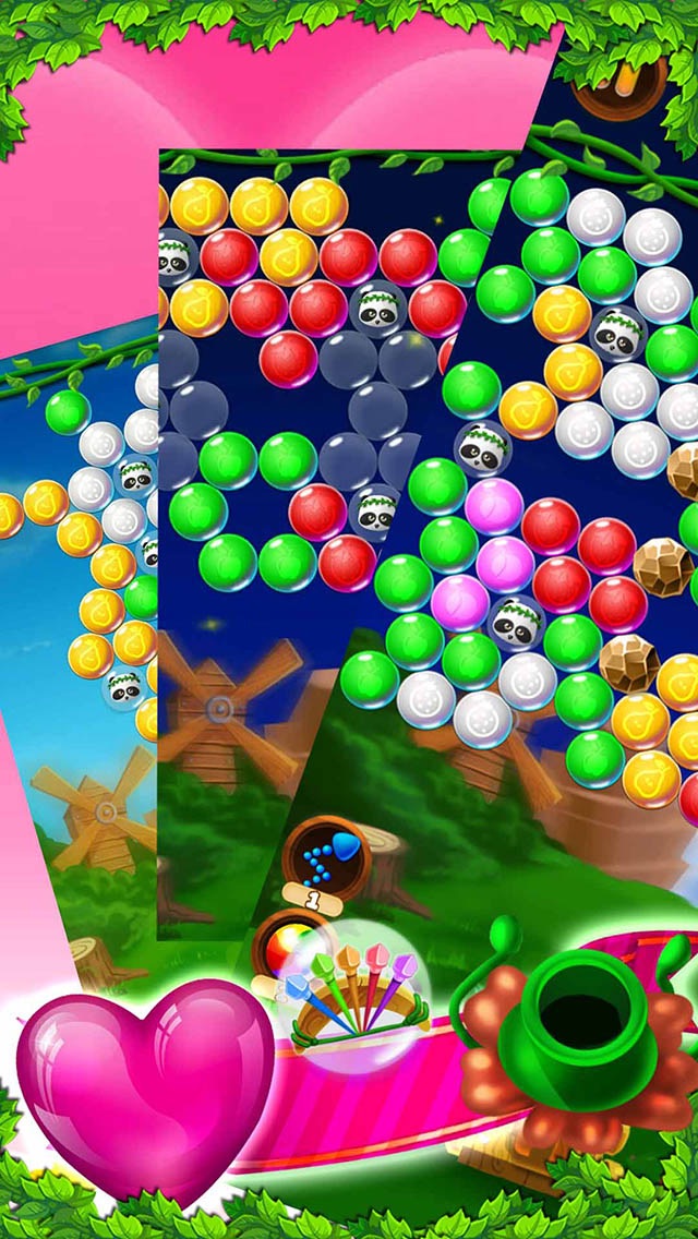 Captura de ecrã 3 da app Plants Panda Bubble