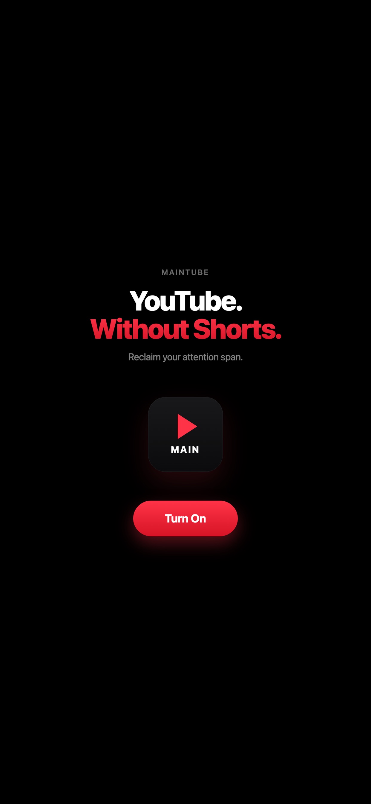 Captura de ecrã 1 da app MainTube