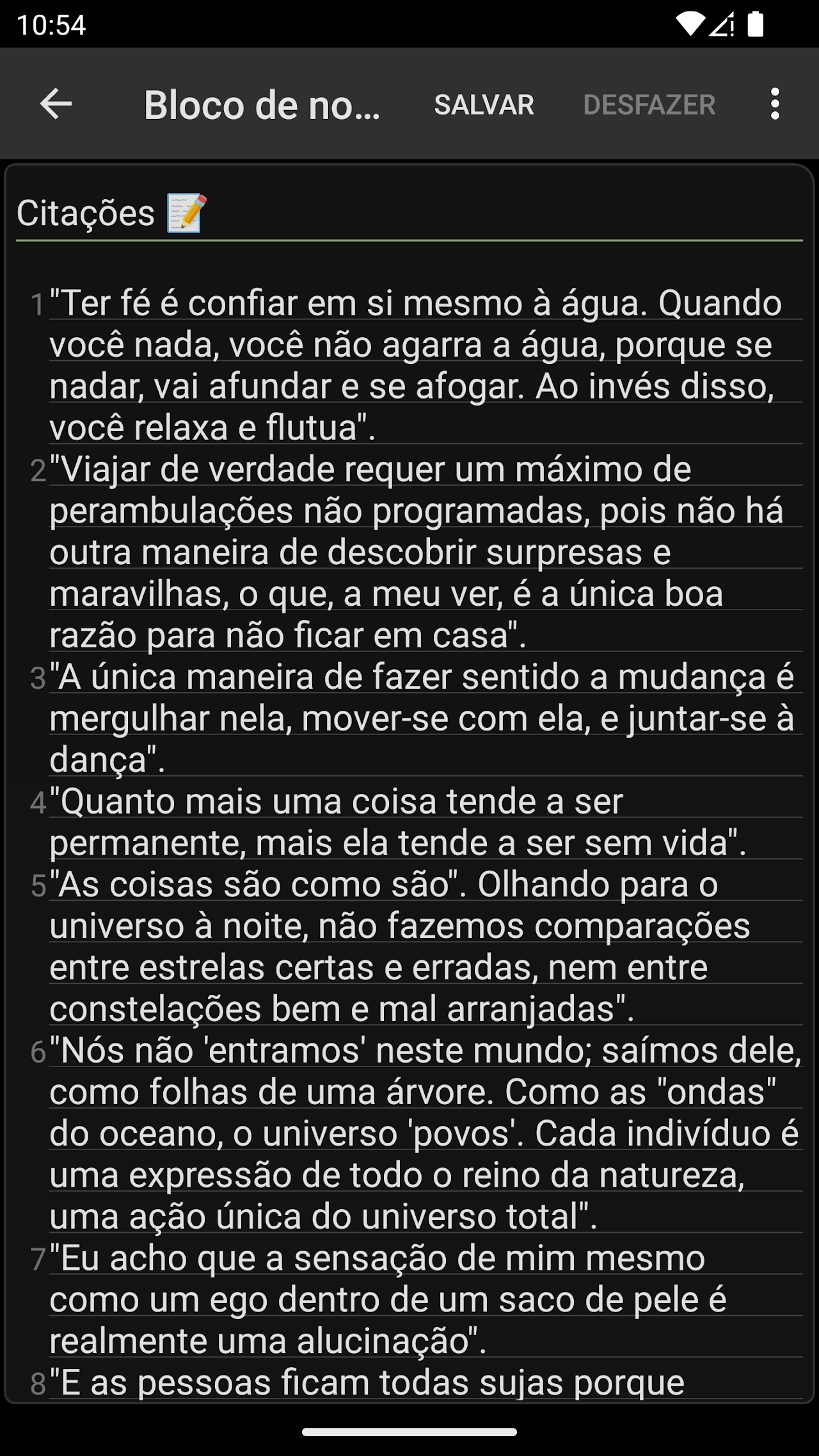 Captura de ecrã 3 da app Bloco de notas - notas simples
