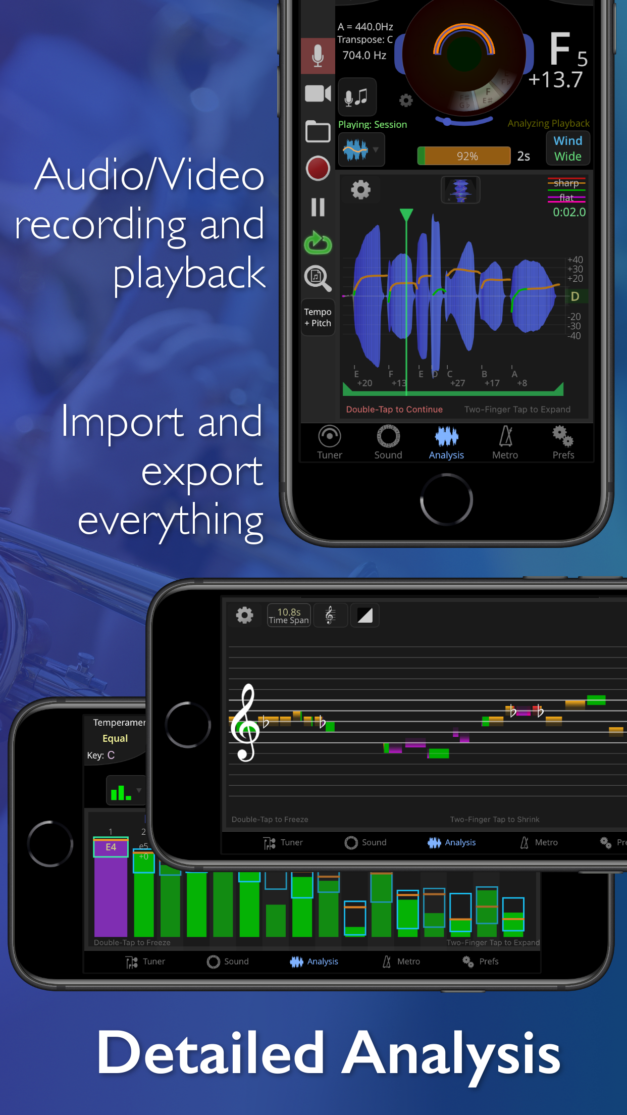 Captura de ecrã 2 da app TonalEnergy Afinador+Metrônomo