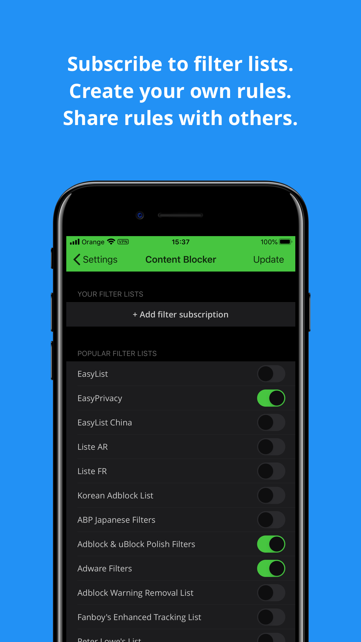 Captura de ecrã 3 da app AdBlock