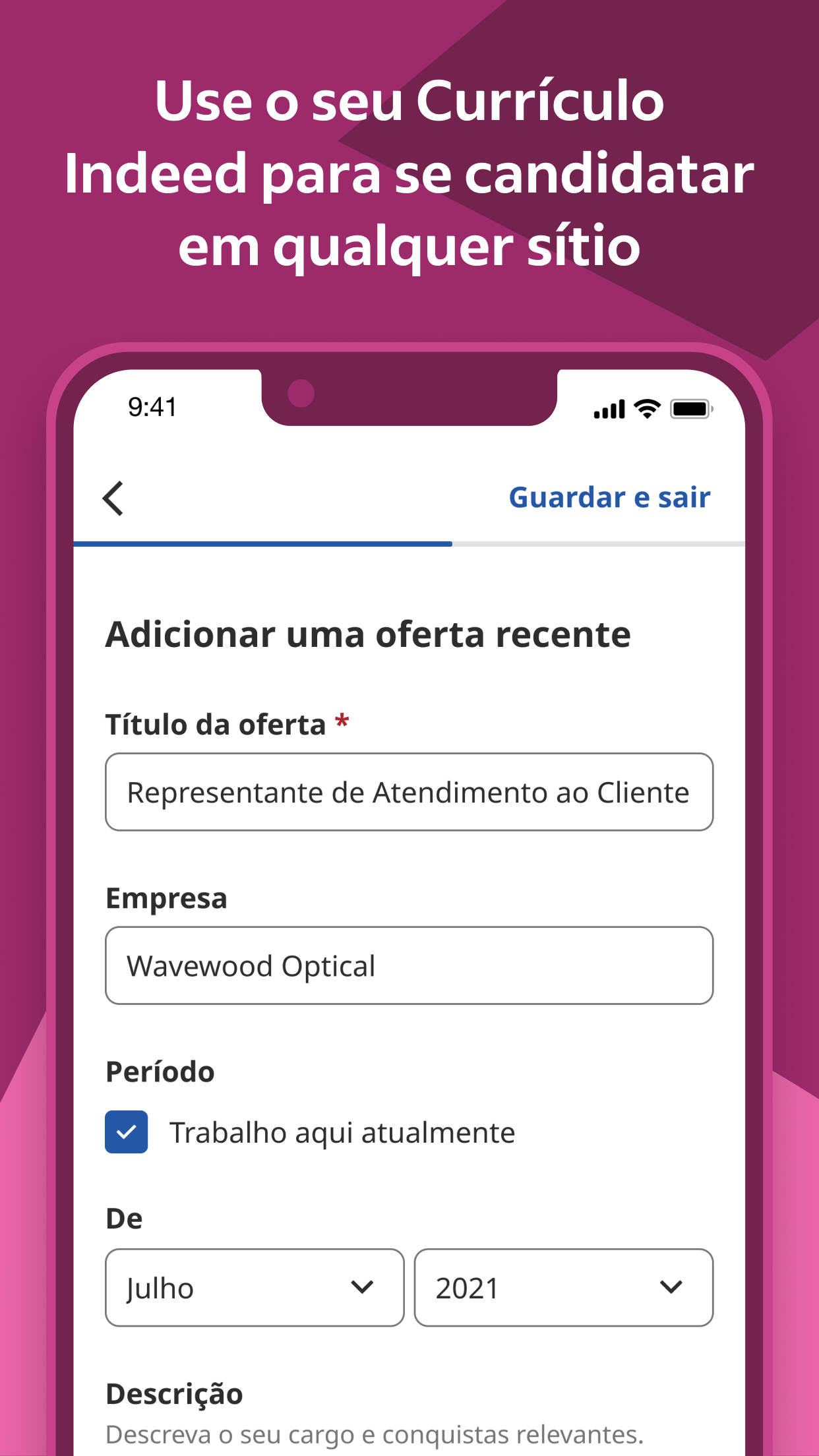 Captura de ecrã 4 da app Indeed Pesquisa de Empregos