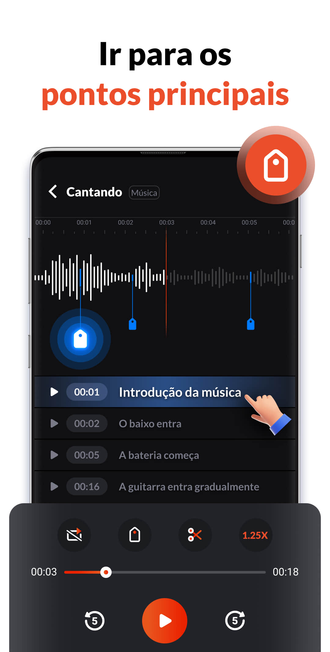 Captura de ecrã 2 da app Gravador de Voz - Gravar Áudio