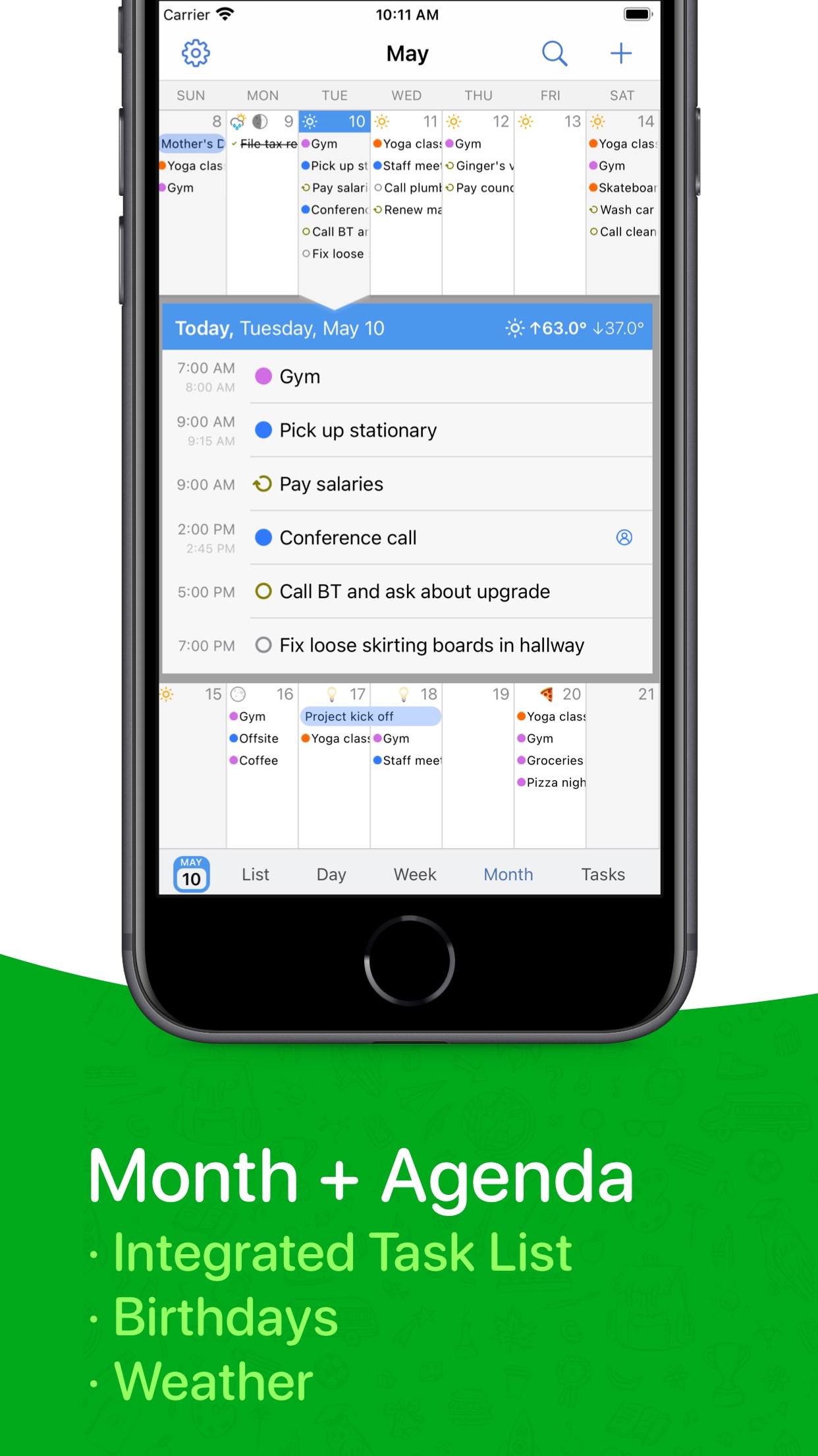 Captura de ecrã 2 da app BusyCal: Agenda e Lembretes