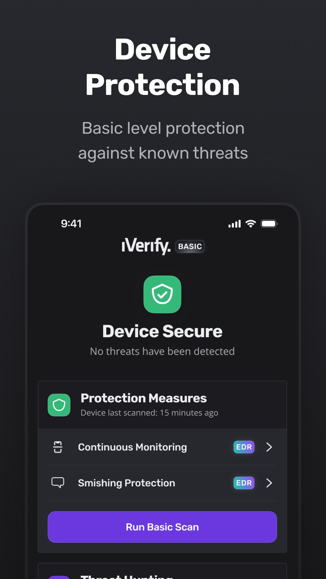 Captura de ecrã 2 da app iVerify Basic