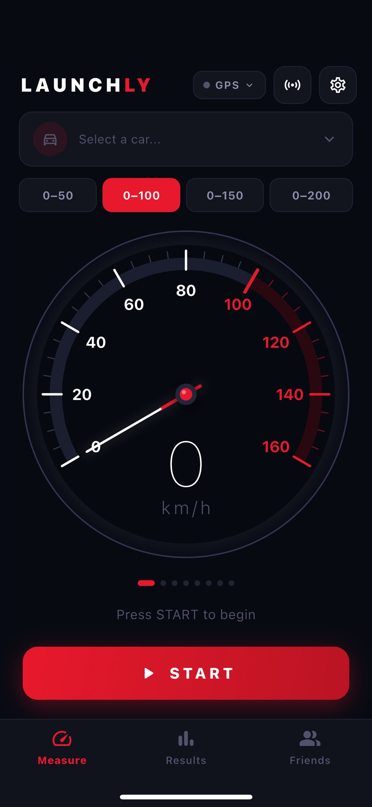 Captura de ecrã 1 da app Launchly - 0-100km/h