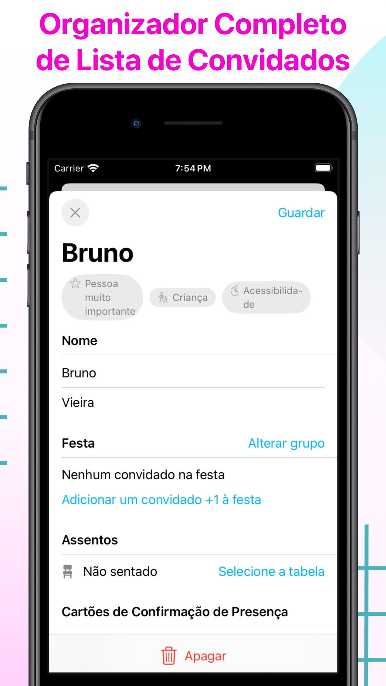 Captura de ecrã 3 da app Plan. casamento e planta baixa