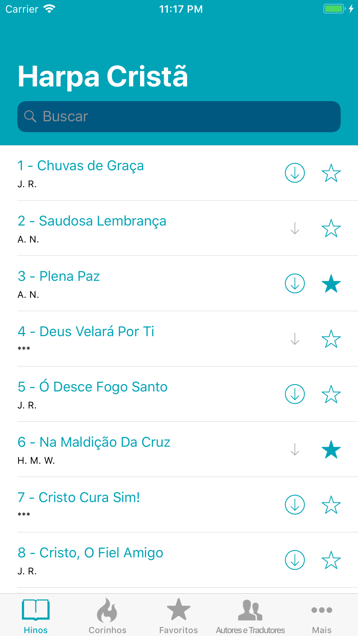 Captura de ecrã 1 da app Harpa Cristã +