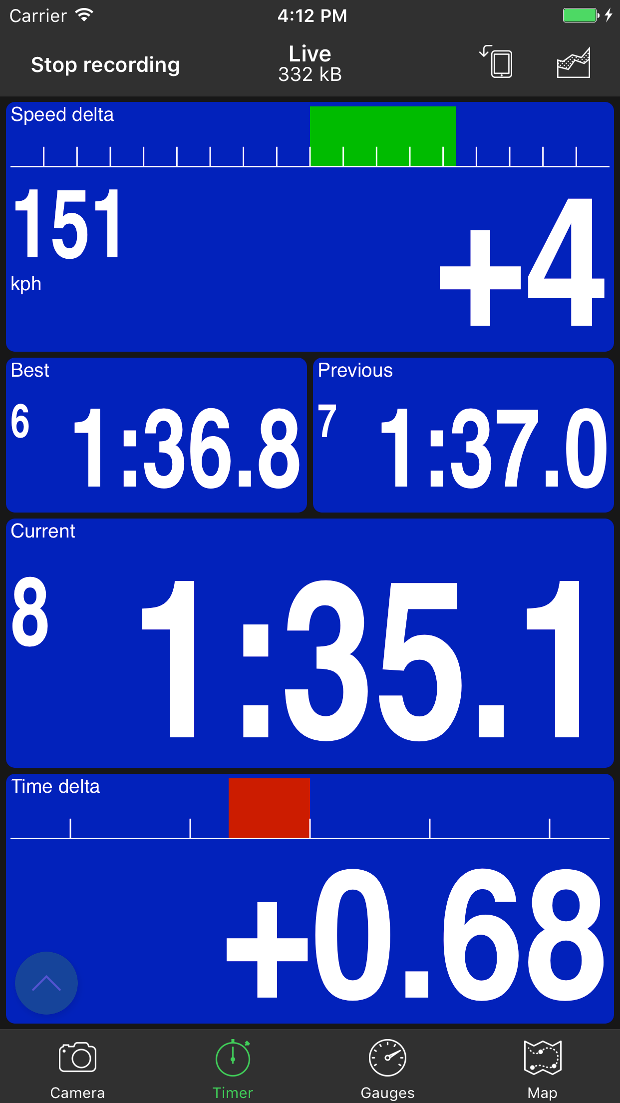 Captura de ecrã 1 da app RaceChrono Pro