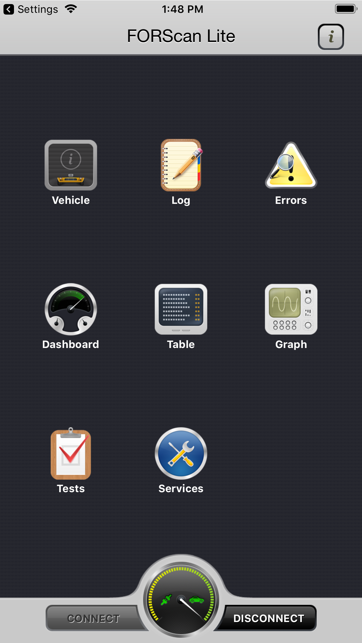 Captura de ecrã 1 da app FORScan Lite - for Ford, Mazda