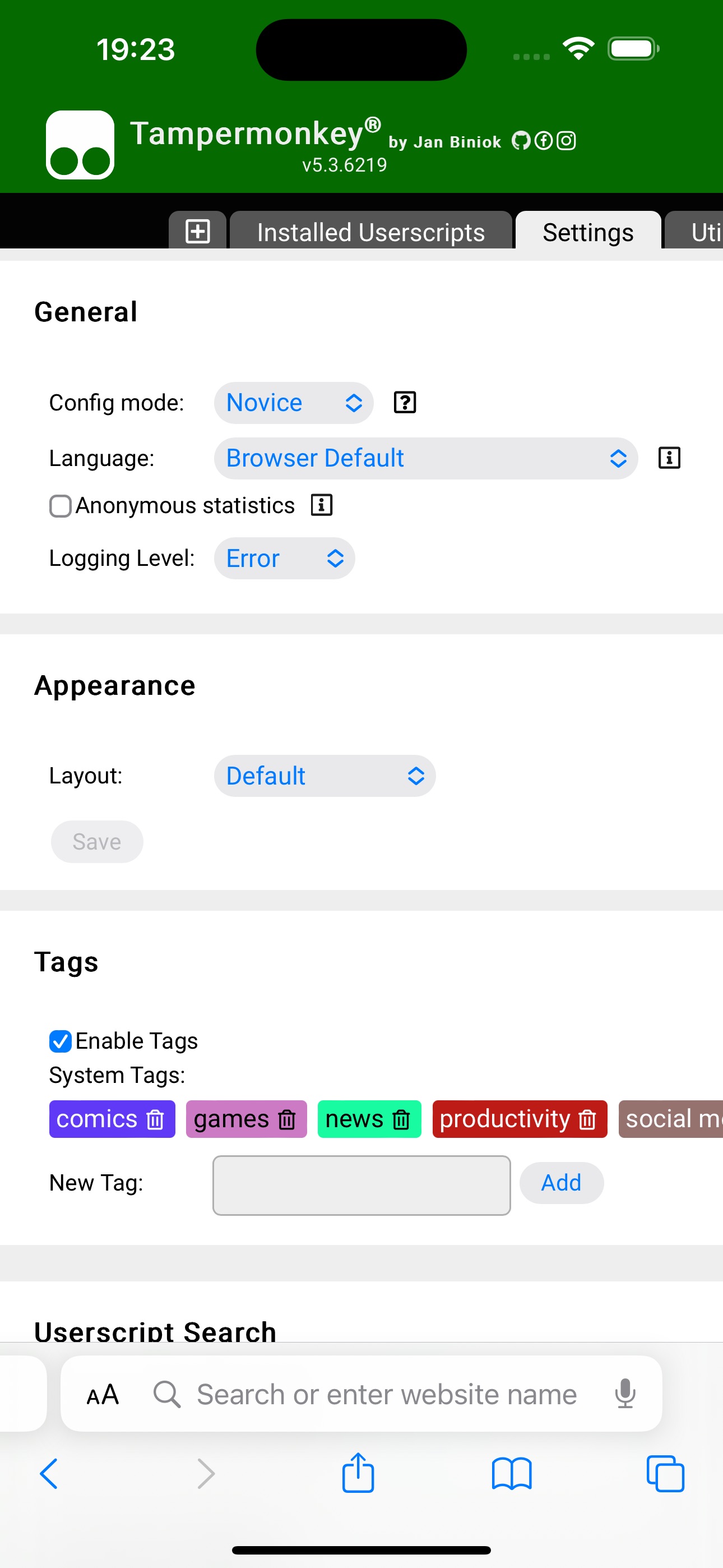 Captura de ecrã 3 da app Tampermonkey