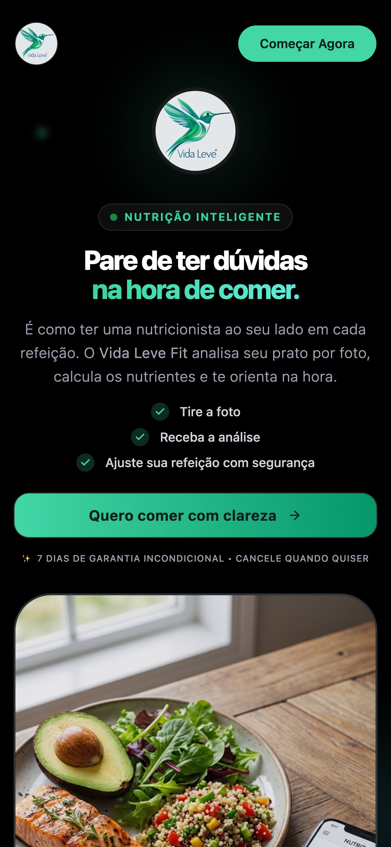 Captura de ecrã 2 da app Vida Leve Fit: Dieta e Saúde