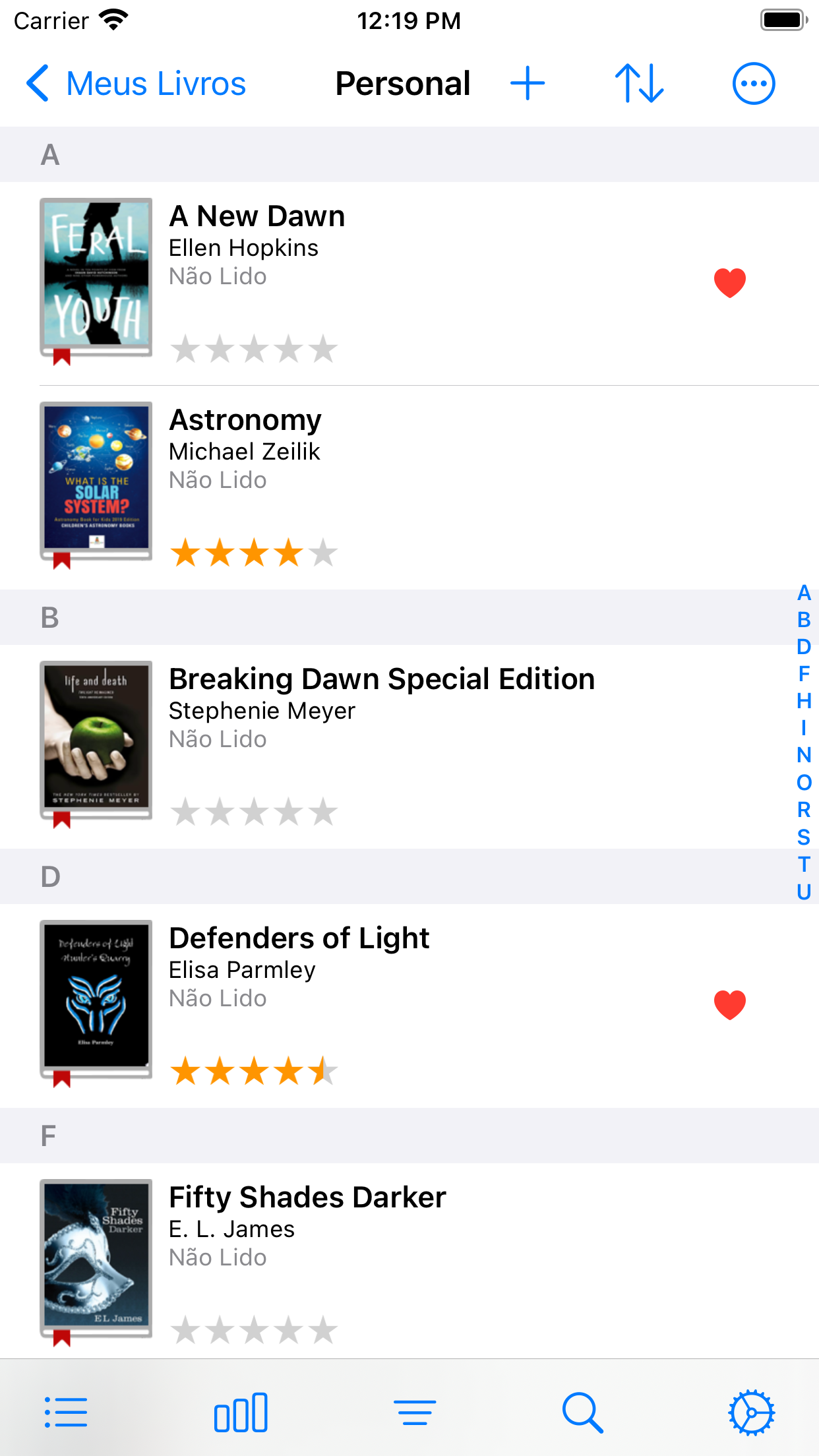 Captura de ecrã 1 da app BookBuddy Pro: Lista de Livros