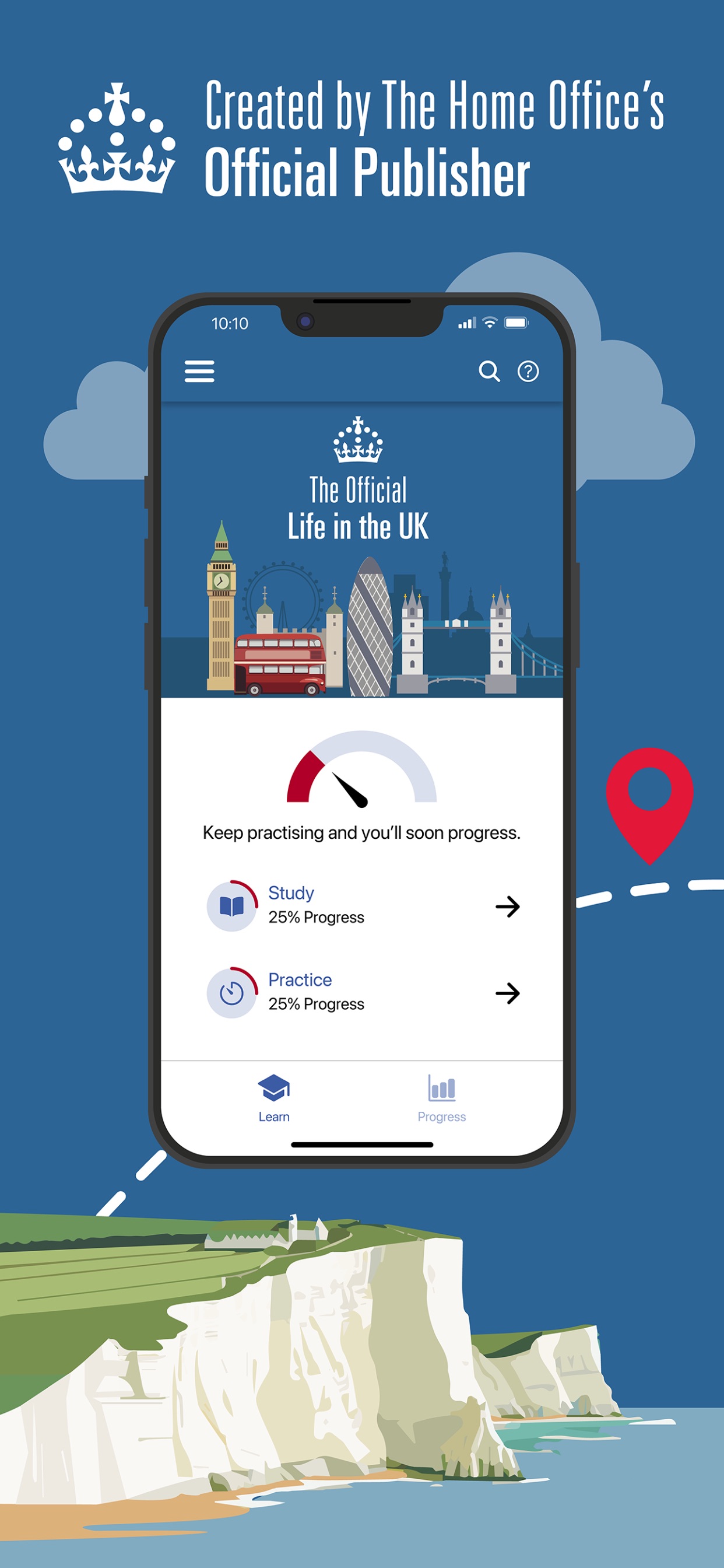 Captura de ecrã 1 da app Official Life in the UK Test