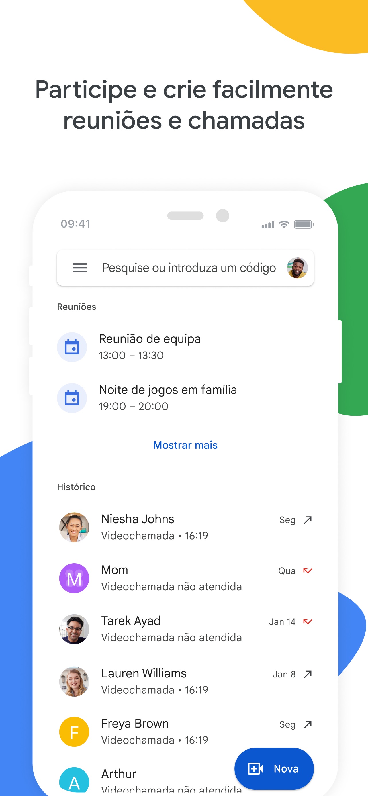 Captura de ecrã 1 da app Google Meet